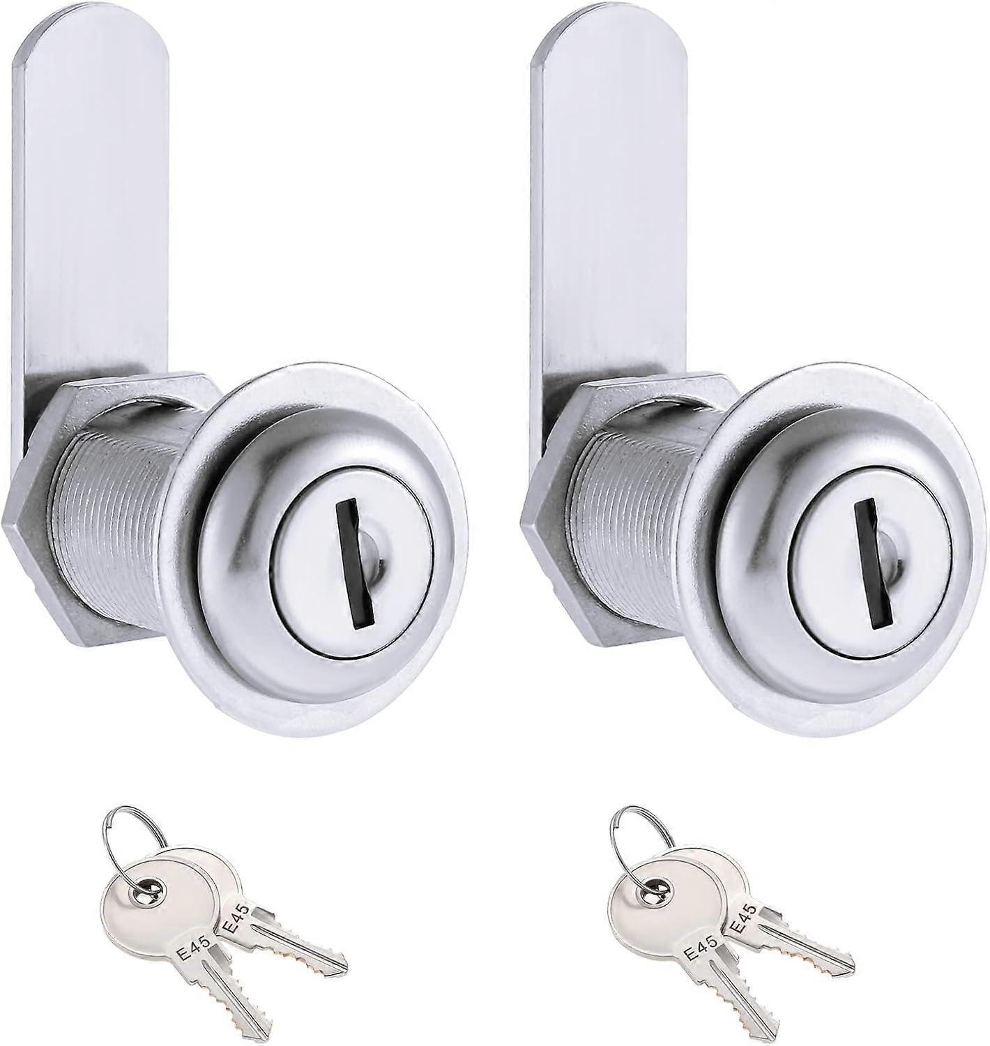 Durable Cabinet Locks, Zinc Alloy Cam Lock Set Keyed Alike for Wide Application, Easy Installation on Metal Wooden Surfaces, Chrome Plated Surface
