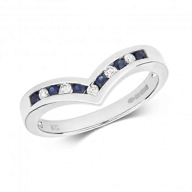 Diamond & Sapphire Wishbone Ring RD268WS