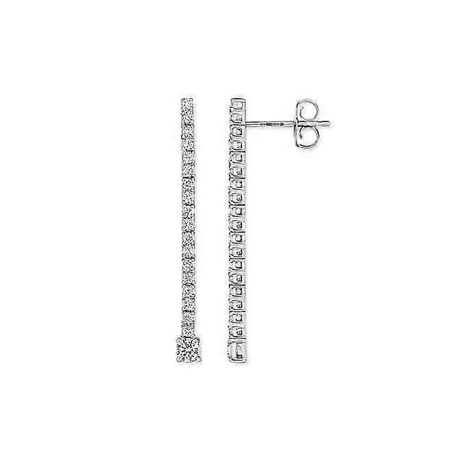 Diamond Jewellery 18ct White Gold Diamond Drop Earrings EDQ305W