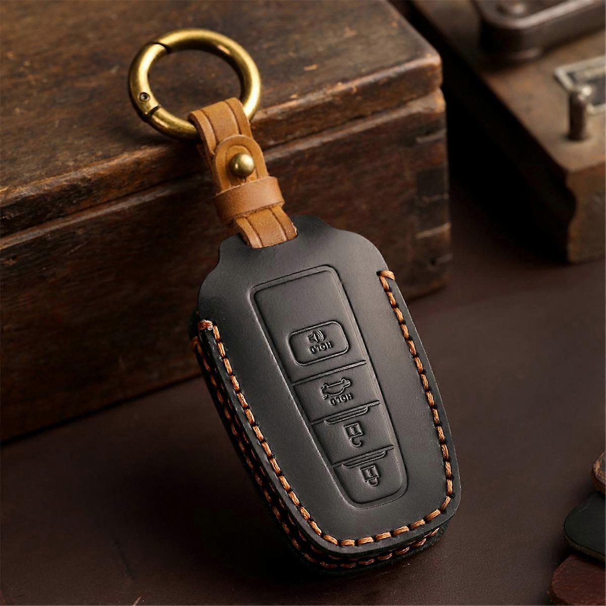 Car Key Case Cover Shell Fob for C- Prius Land Cruiser Prado 4 Button Black