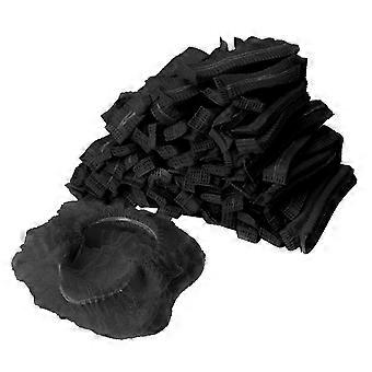 100 Pieces Net Bouffant Cap Non Woven Dustproof  Black