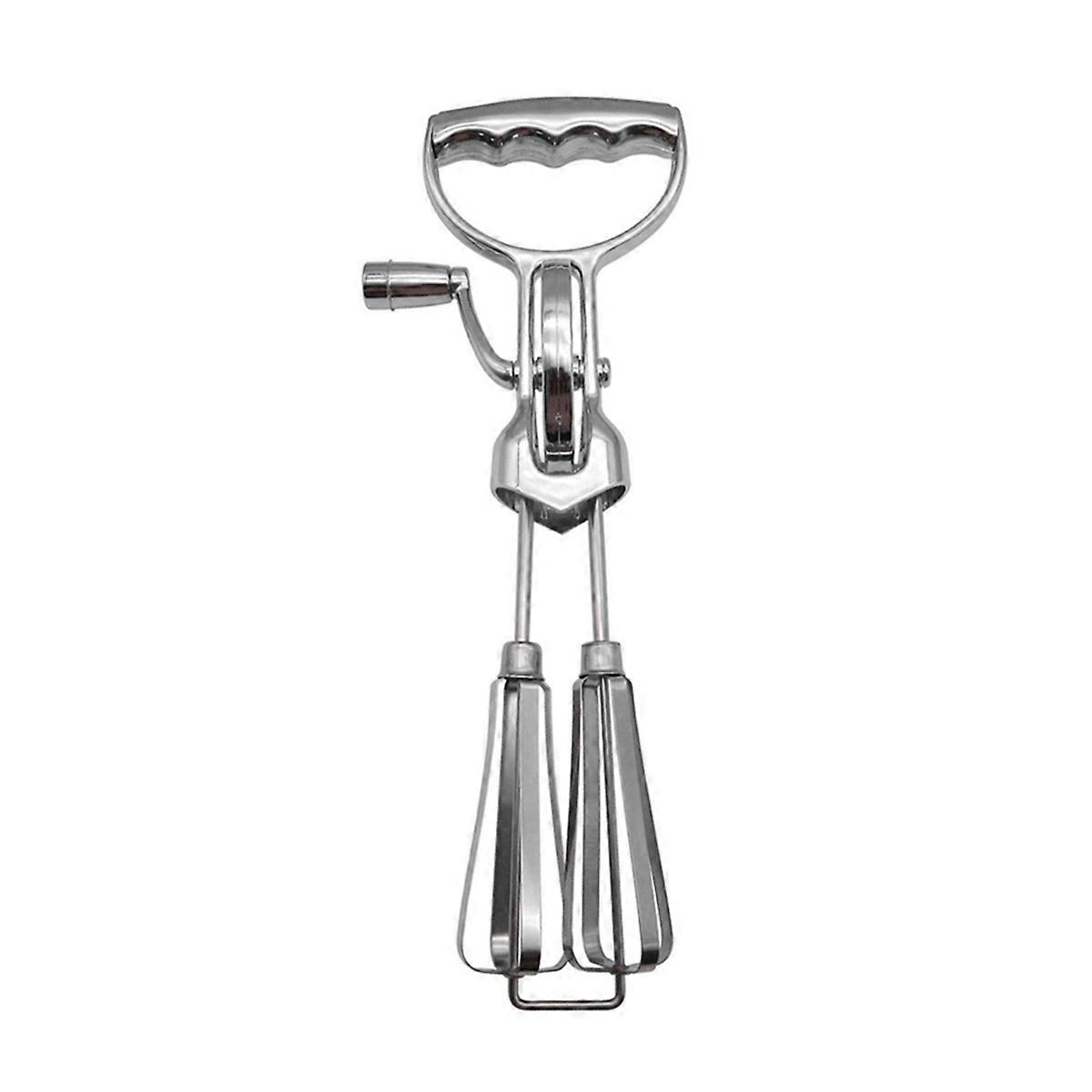 Hand Crank ,Handheld Double Head Rotary Hand Whip Whisk