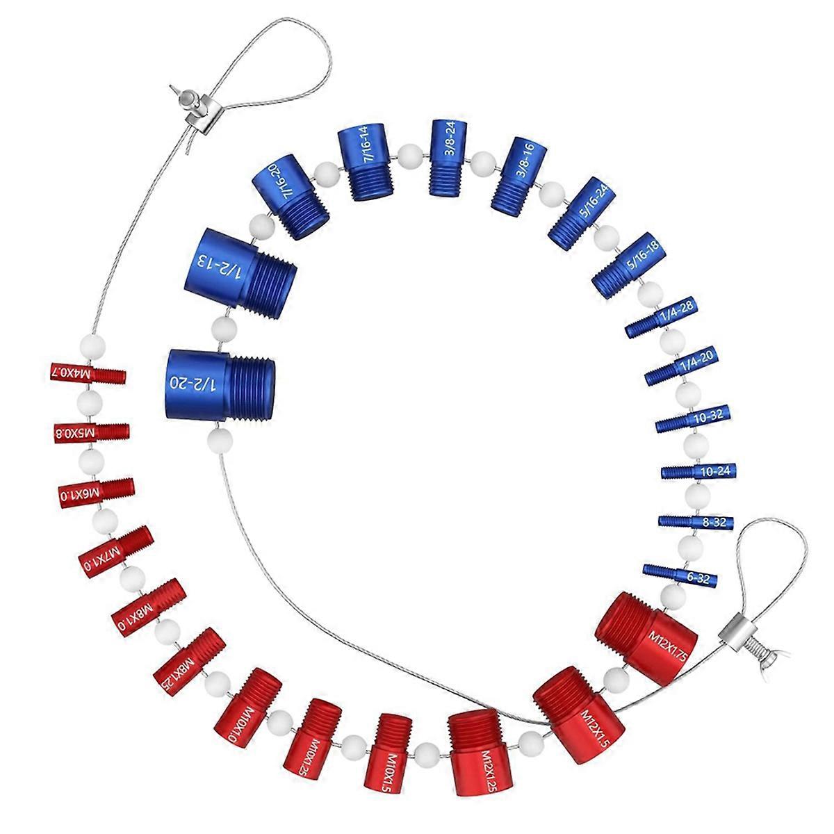 Inspection Measuring Tool Inch Metric Bolt Nut Screw Thread Set