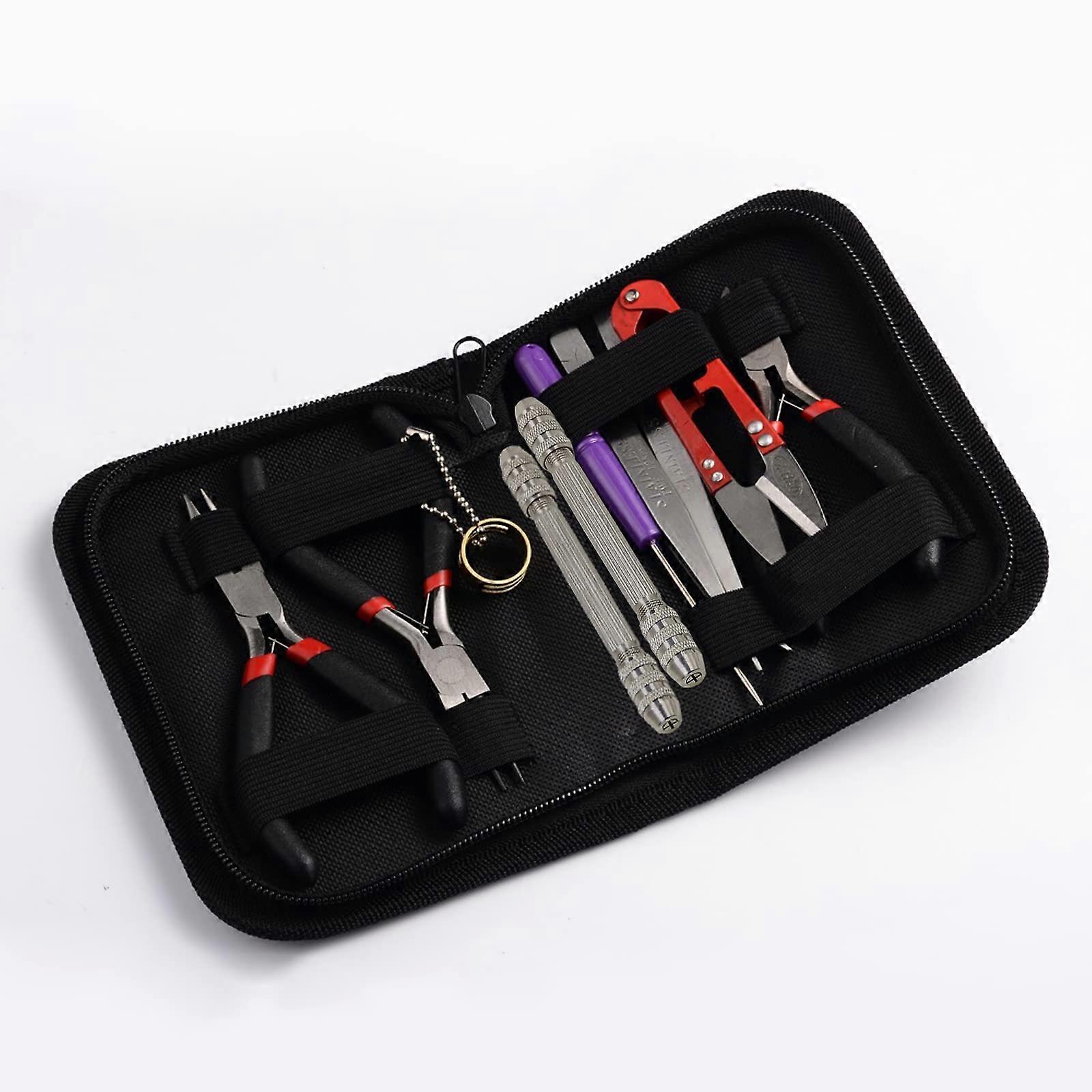 10 PCS Handmade DIY Jewelry Making Pliers Tool Set for Beading, Wire Wrapping, and Craft Projects