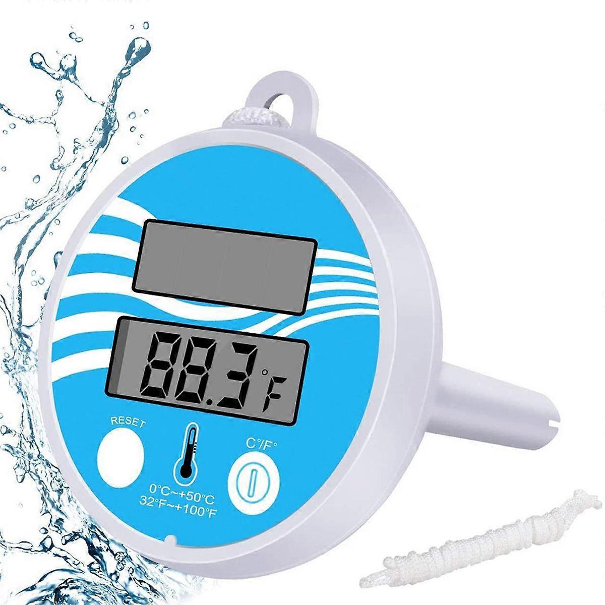 Floating pool thermometer, swimming pool thermometer
