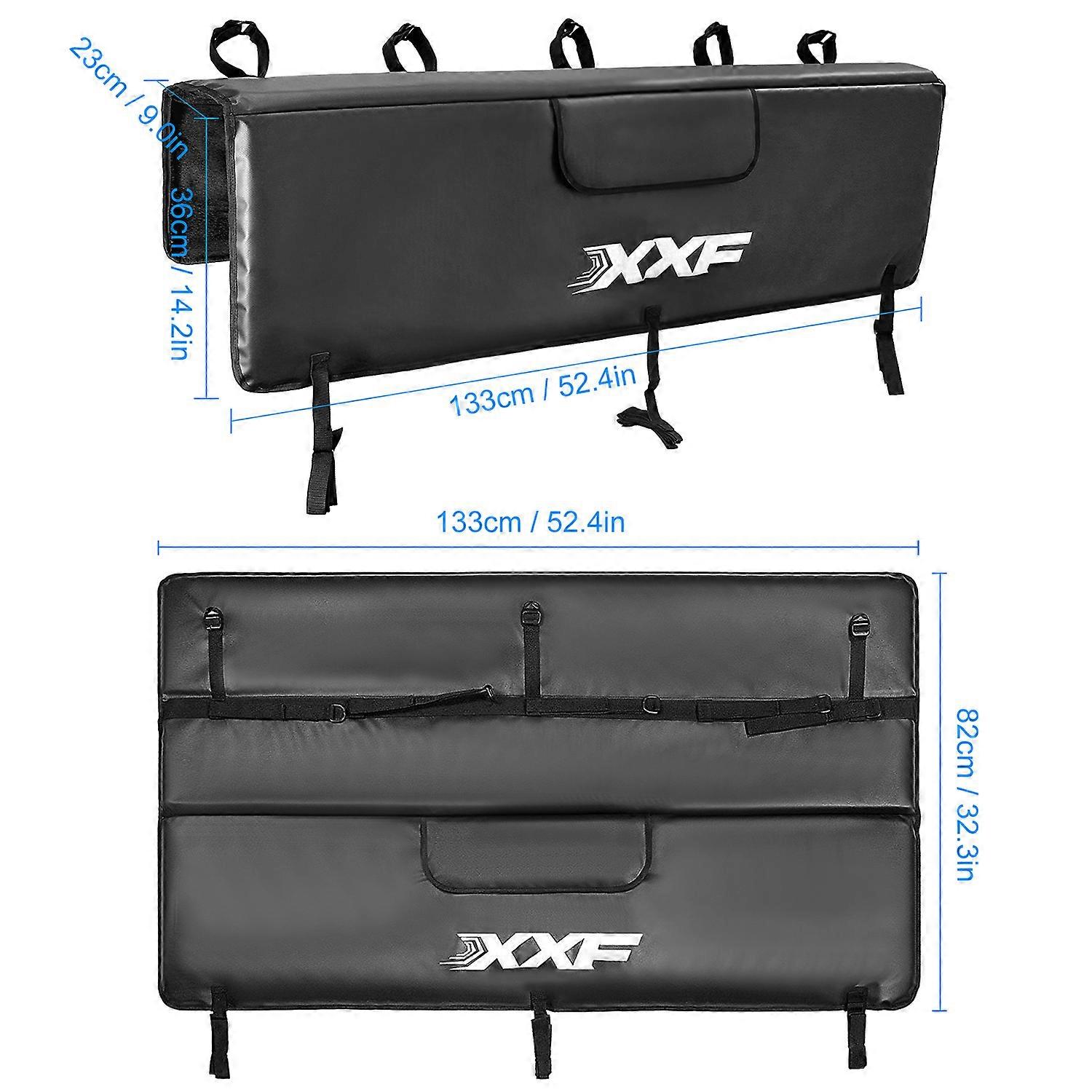 Tailgate Cover Protection Pad Mountain Bike Pick-up Pad with 5 Bike Frame Fixing Straps for Truck