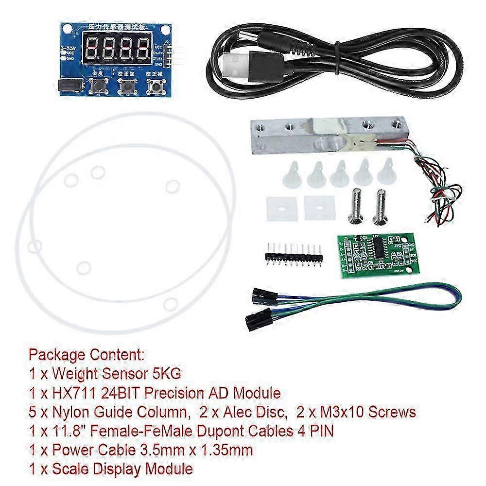 HX711 Weight Sensor Module Kit Digital Load Cell Weight Sensor A/D ...