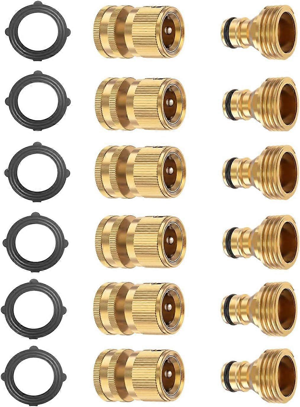 2025 High quality brand new  Garden Hose Quick Connector Set, Solid Brass 3/4