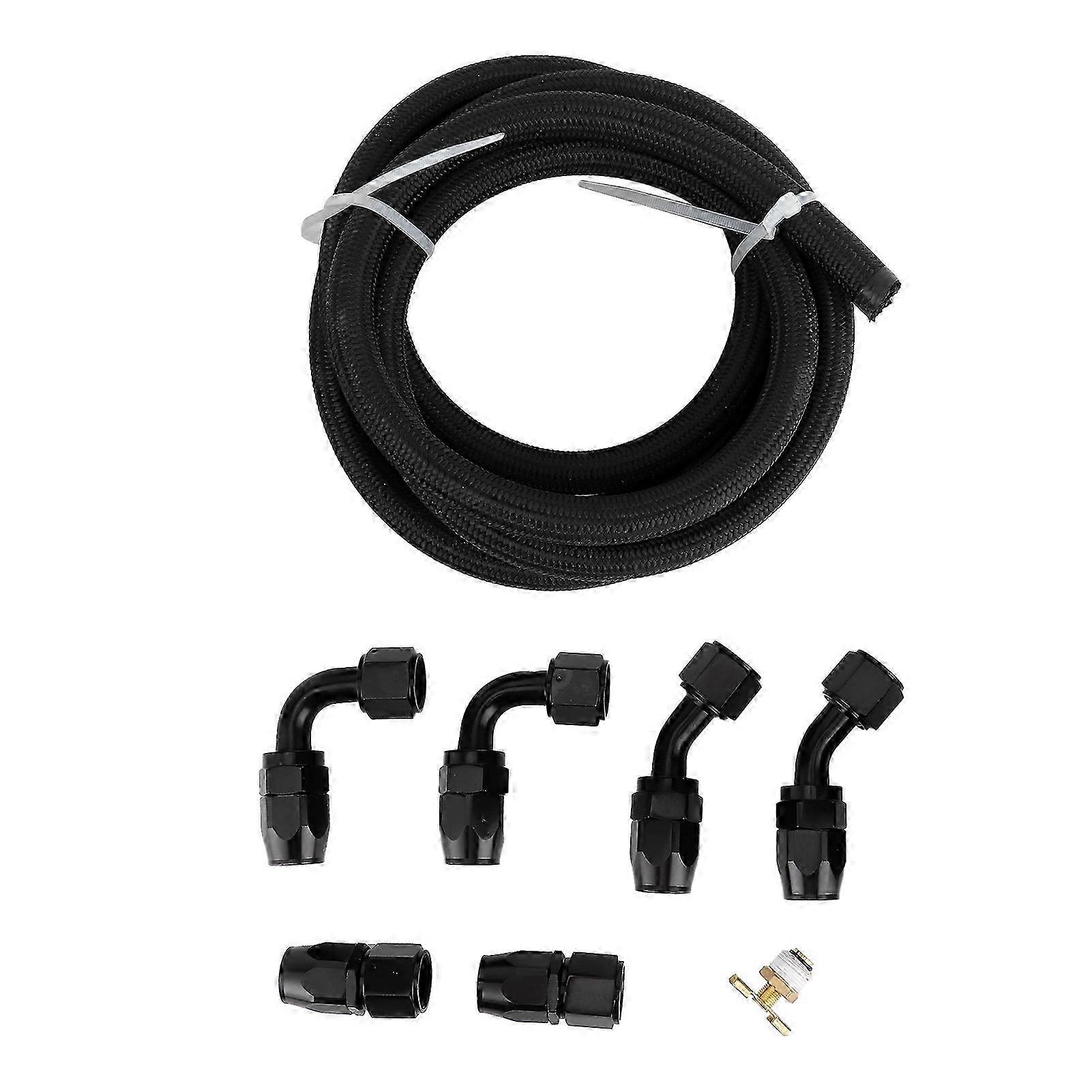 Universal AN10 750ml Aluminium Motor Oil Catch Can Kit with Baffled Hose Fitting Filter