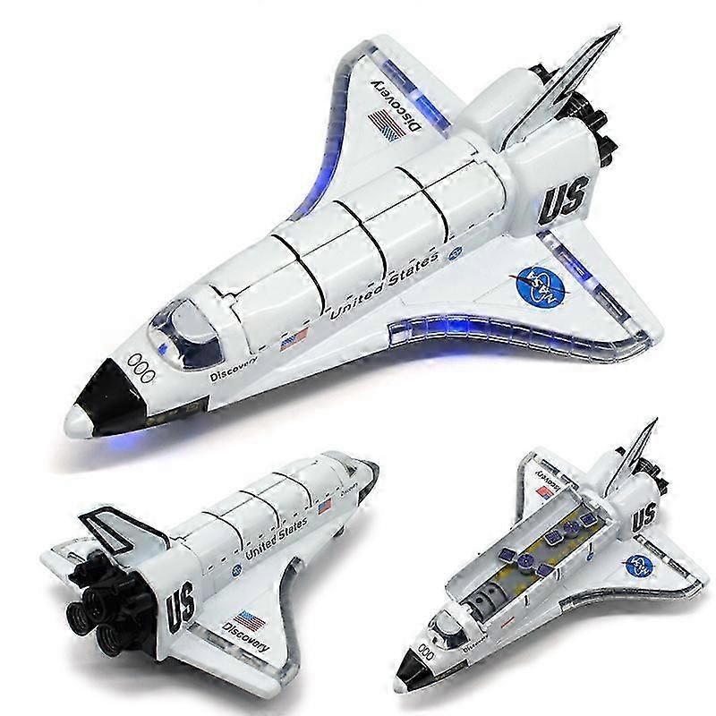 1:100 Scale Die-Cast Space Shuttle Model 19cm Length with Illuminated Music for Children's Toys