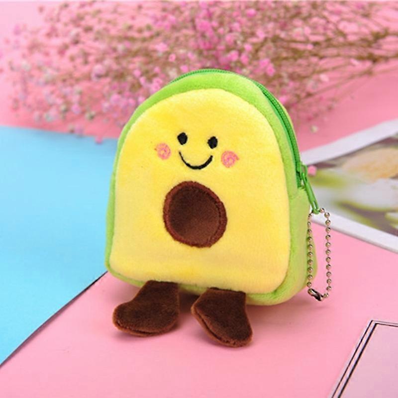 Avocado Fruit Schoolbag Shape Coin Purse Lipstick Data Line Bag