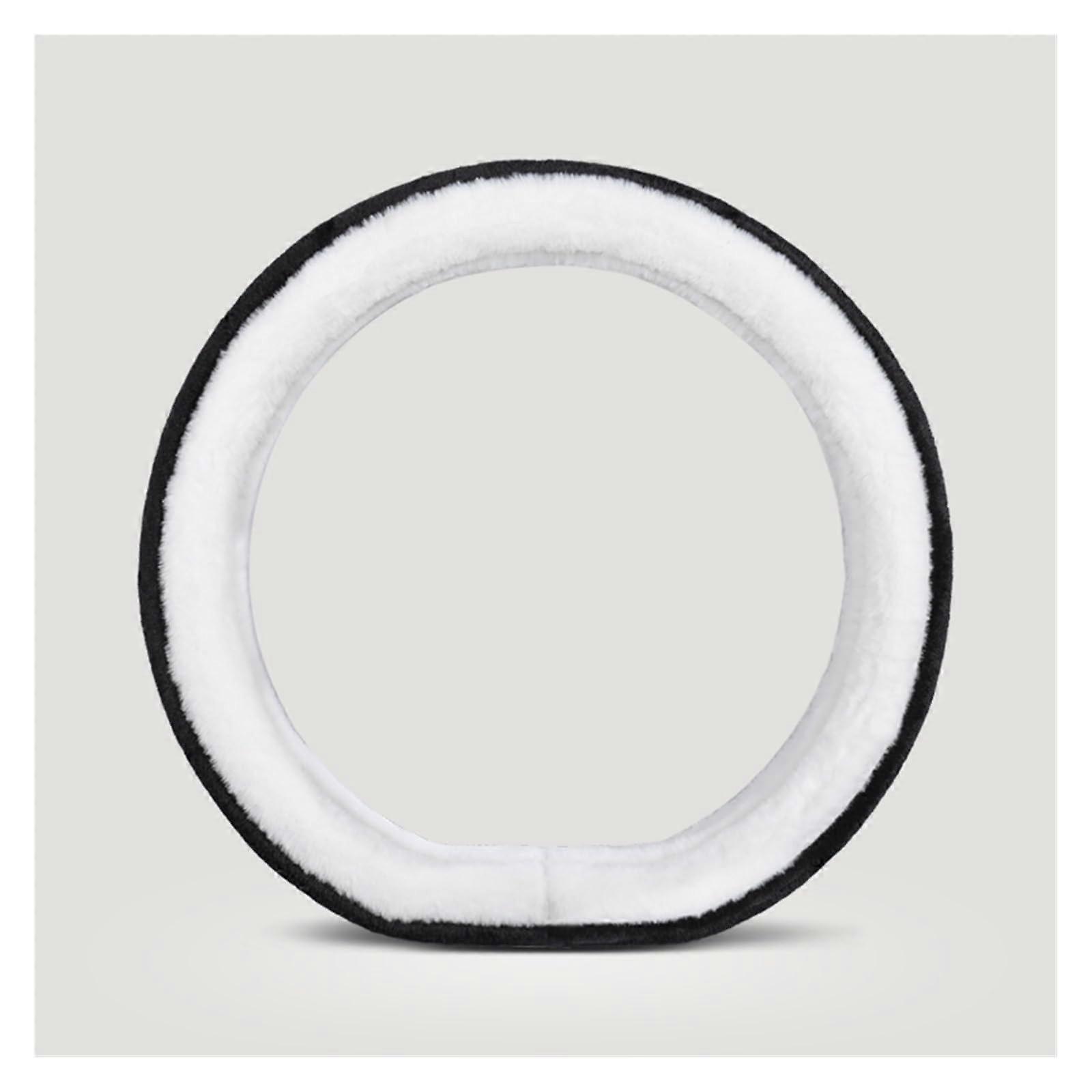 Car Steering Wheel Cover Set D Type Short Winter Plush Breathable Moisture Drainage Compatible with Most Vehicles Color 3