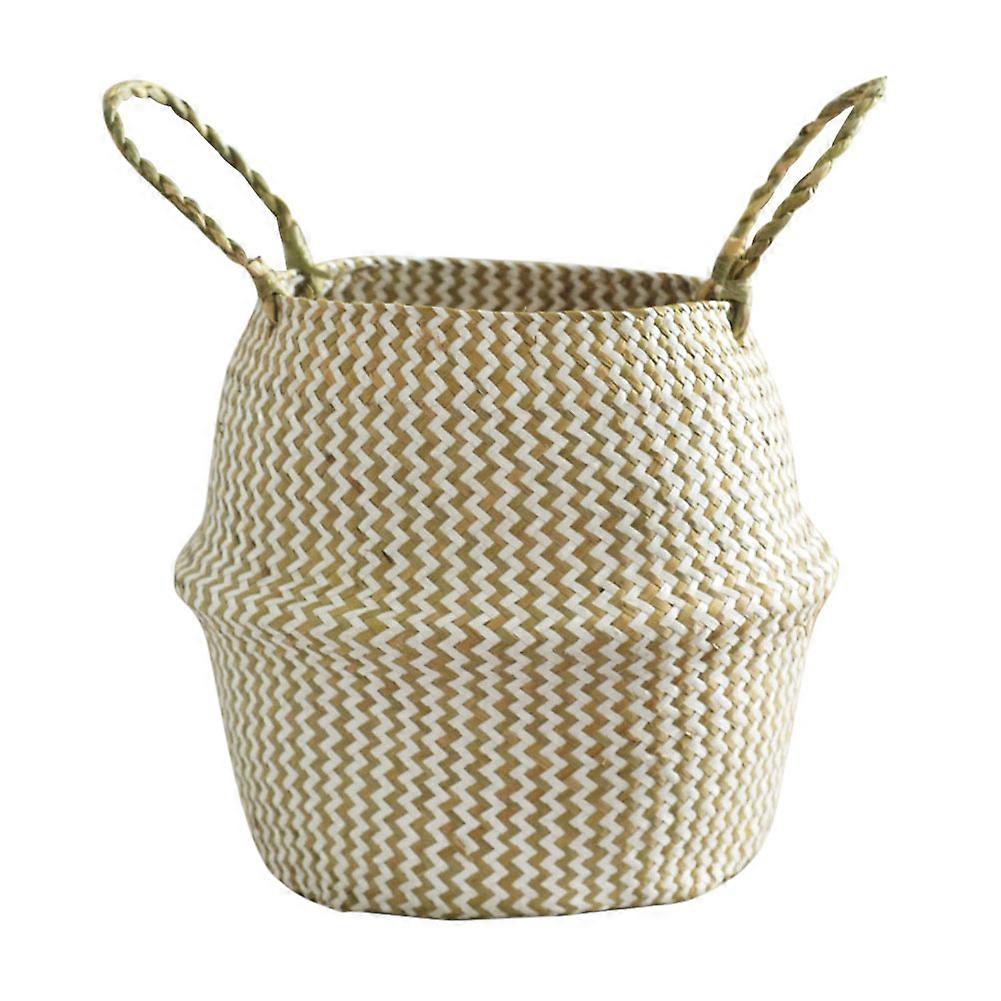 Foldable Seaweed Flower Basket Durable Thread Laundry Hamper