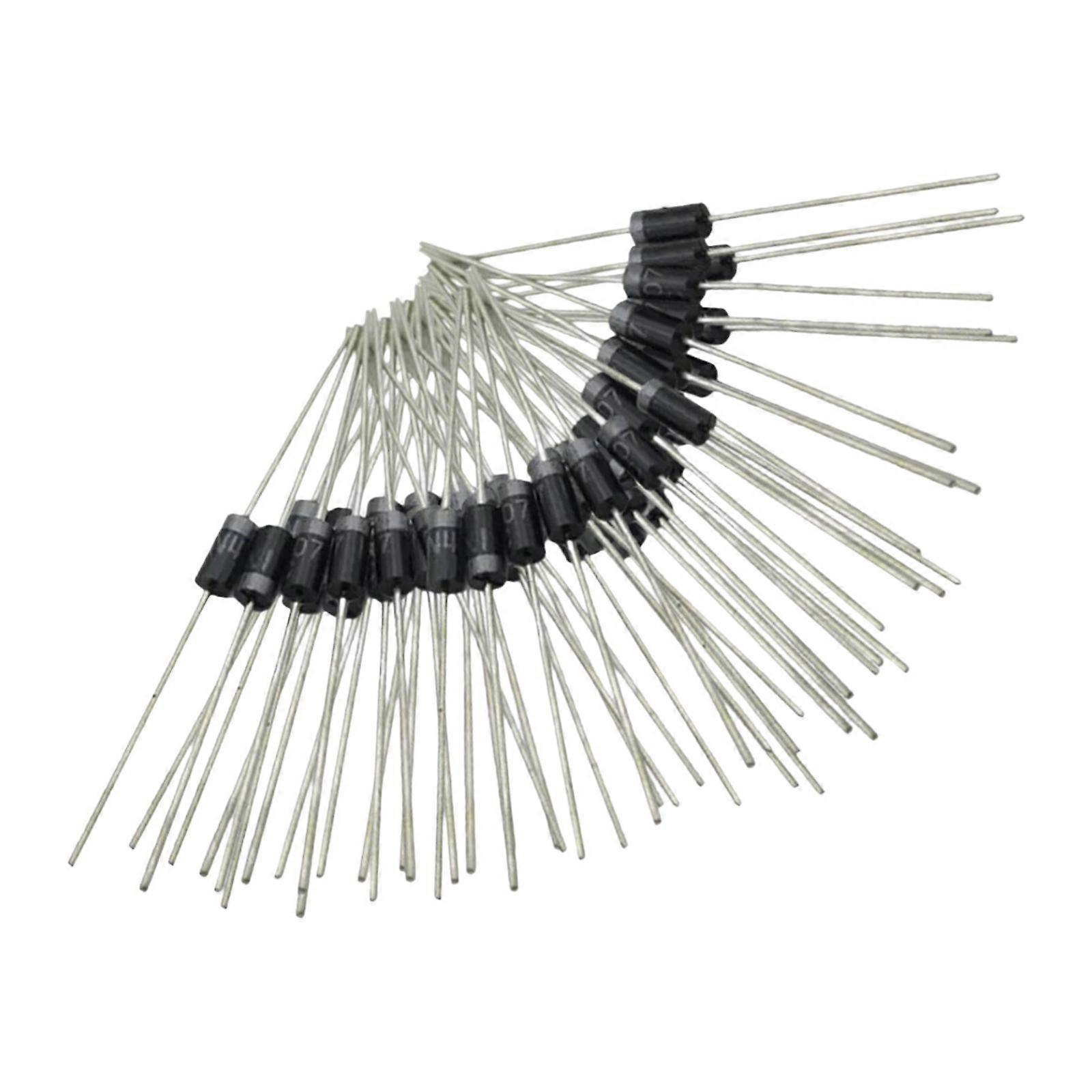 100 Pieces 1N4007 Rectifier Diode Replace Parts Simple Assembly 1A 1000V