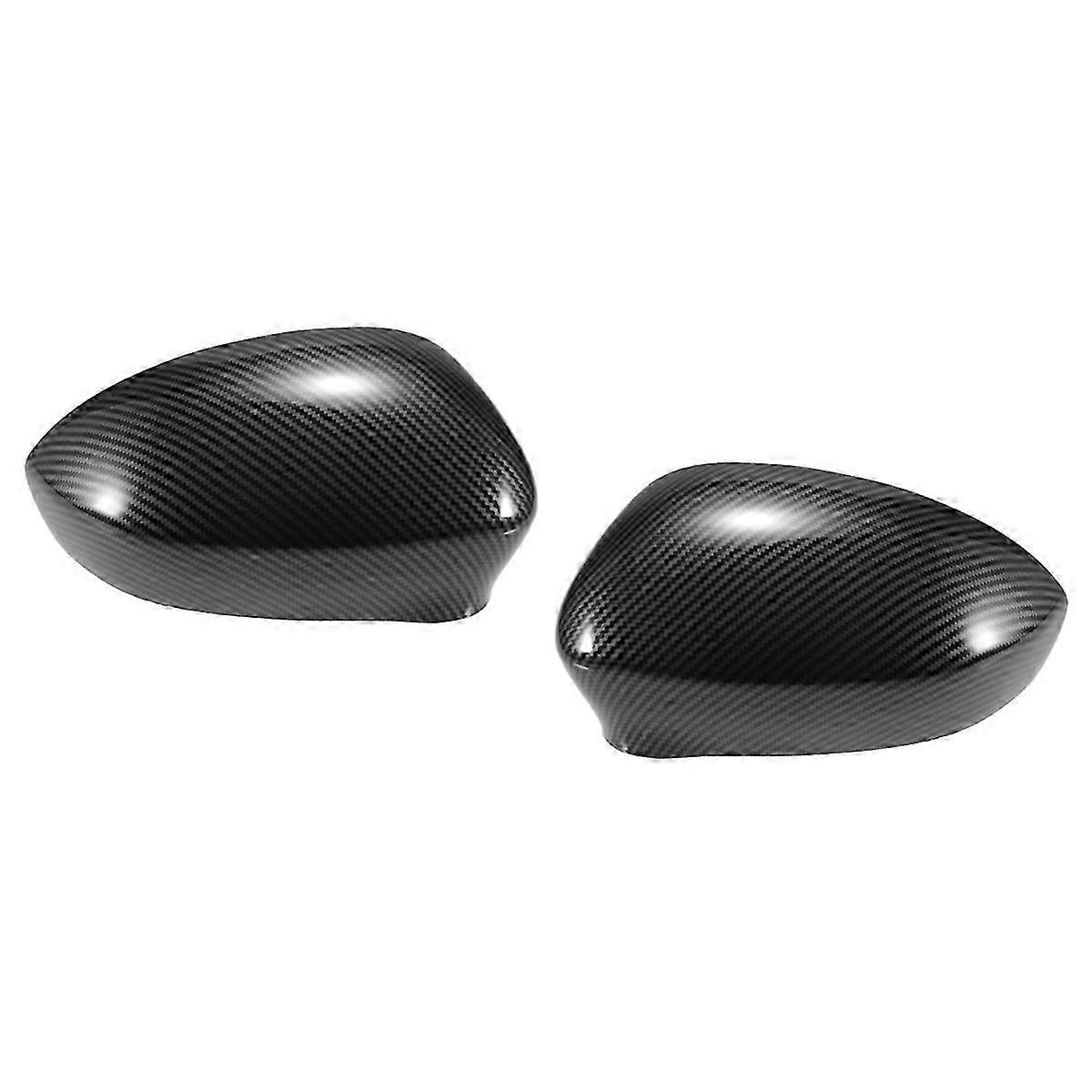 Carbon Fiber Side Mirror Cap for the Fiat 500 Rear View