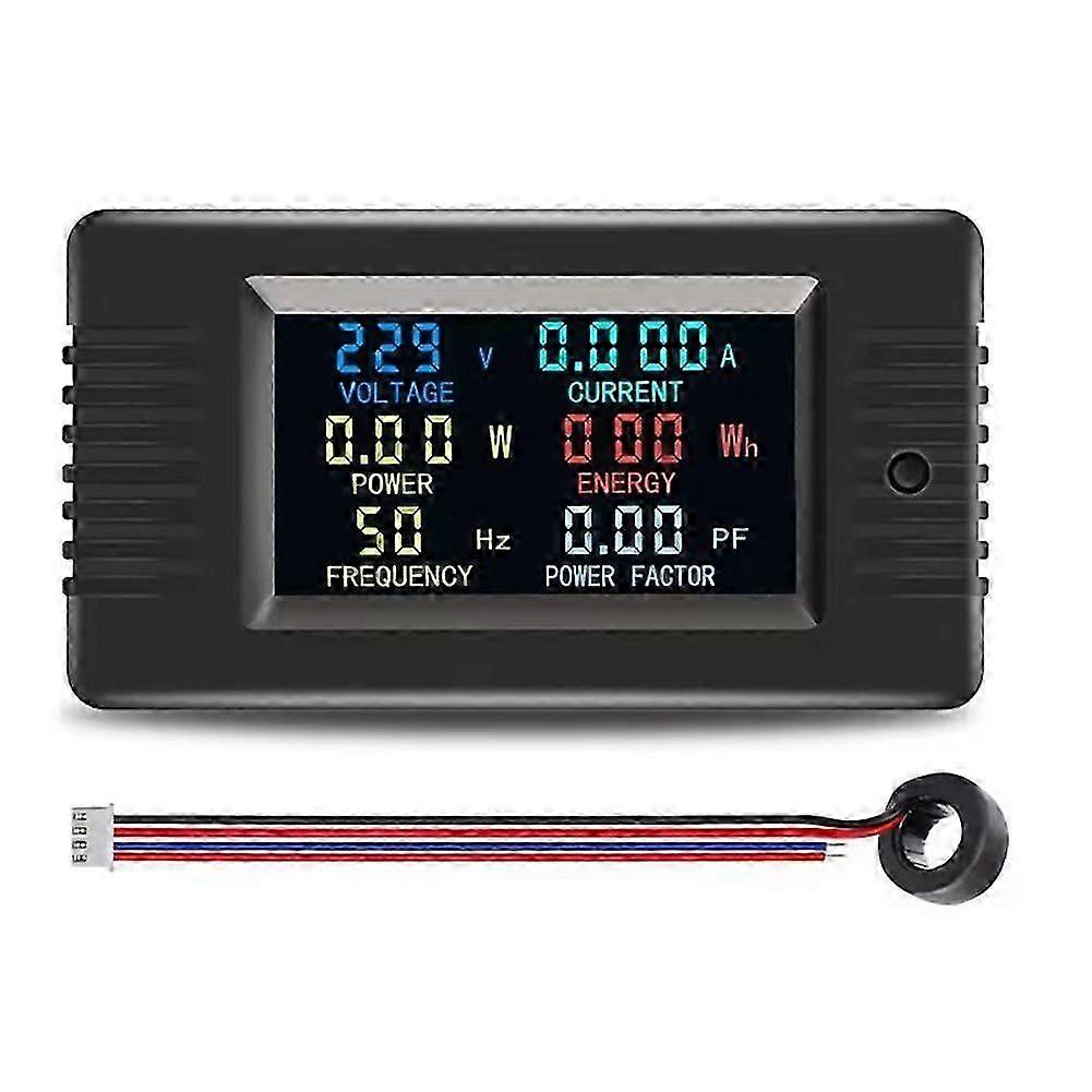 PZEM-022- Single-Phase AC Volt Amp Meter Color Screen Frequency Power Factor Wattmeter Power Meter