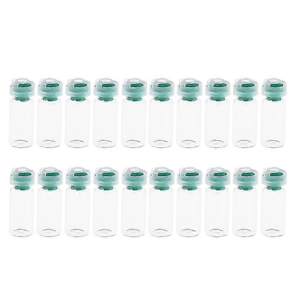 20pcs 10ml Empty Essential Oil Glass Vials with Leak-Proof Rubber Insert Caps