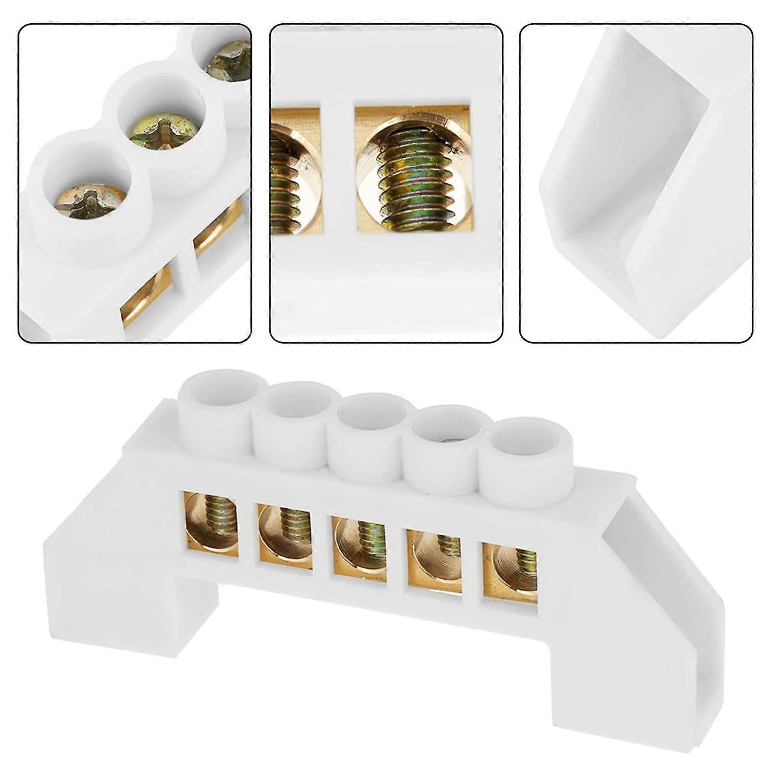 Brass Electrical Distribution Terminal Connectors High Strength Capacity for 12-16 AWG Distribution Box Cabinet