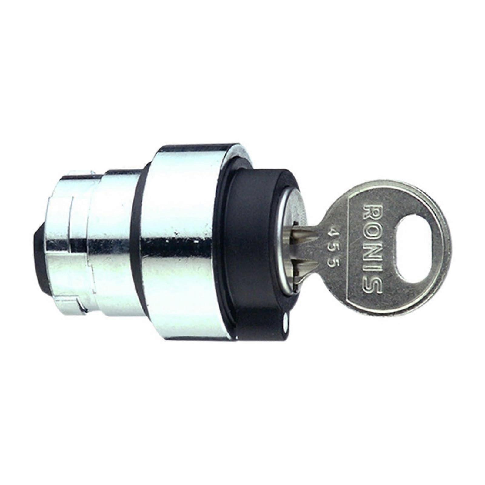 Round Key Switch ZB2BG6C Two-Position Self-Resetting XB2BG Black Metal Selector Switch for Machinery Industrial Use