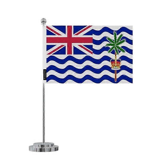 Flag of the British Indian Ocean Territory – 14 x 21 cm – Polyester – Stainless Steel Base
