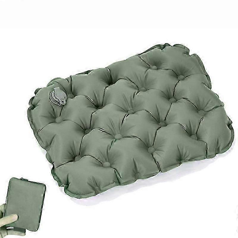 Lightweight foldable inflatable cushion comes with storage bag