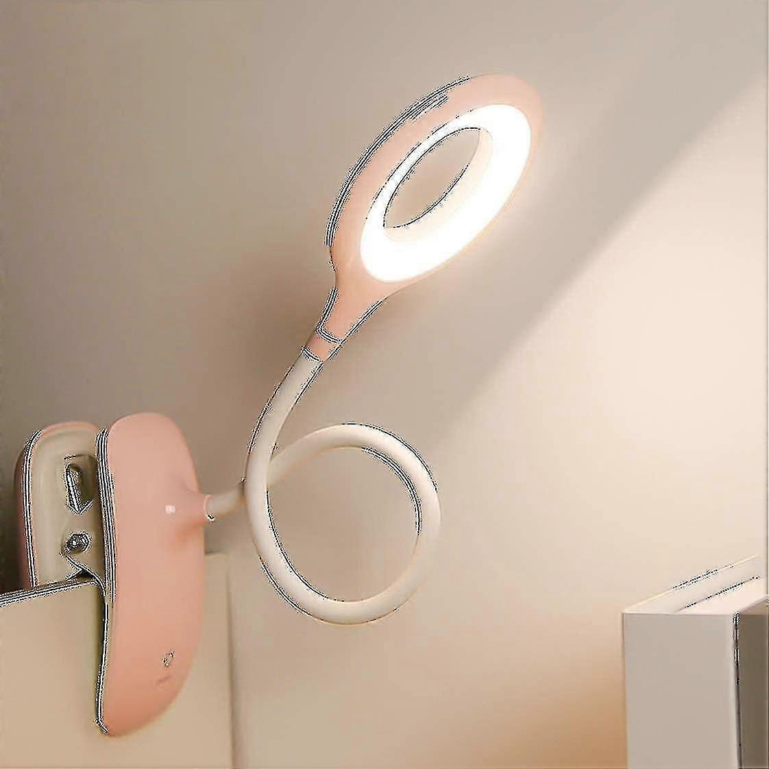 Dimmable LED Clip-on Reading Lamp with Eye Protection, USB Charging, 360 Flexibility, Adjustable Brightness