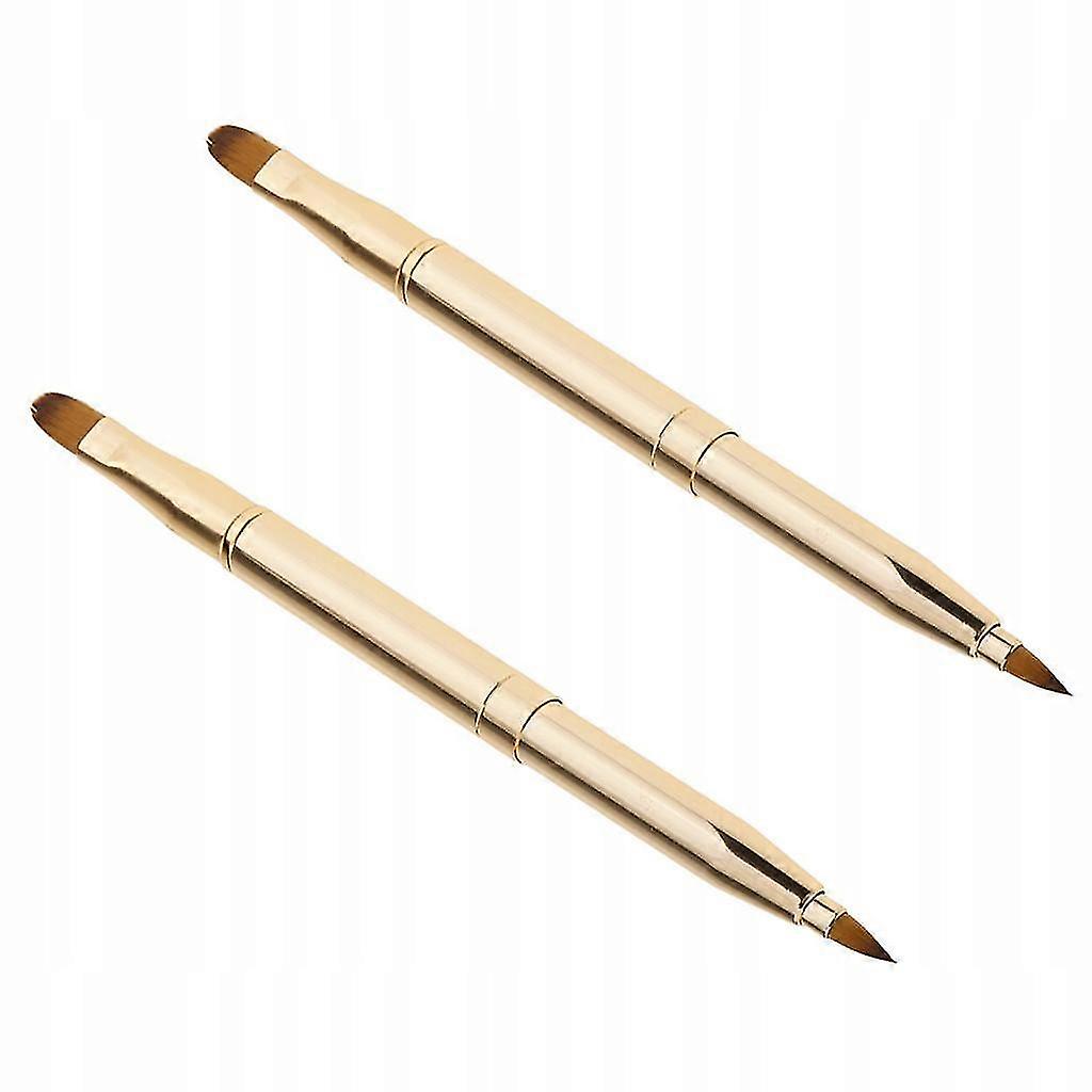 2x Retractable Lip Brush Two-headed Cosmetic