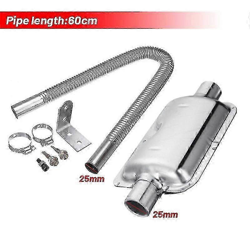 1pc 60cm/100cm/150cm/200cm/300cm Air Diesels Parking Heater With Silencer,stainless Steel Exhaust Pipe Tube Gas Vent Hose For Car Truck Boris