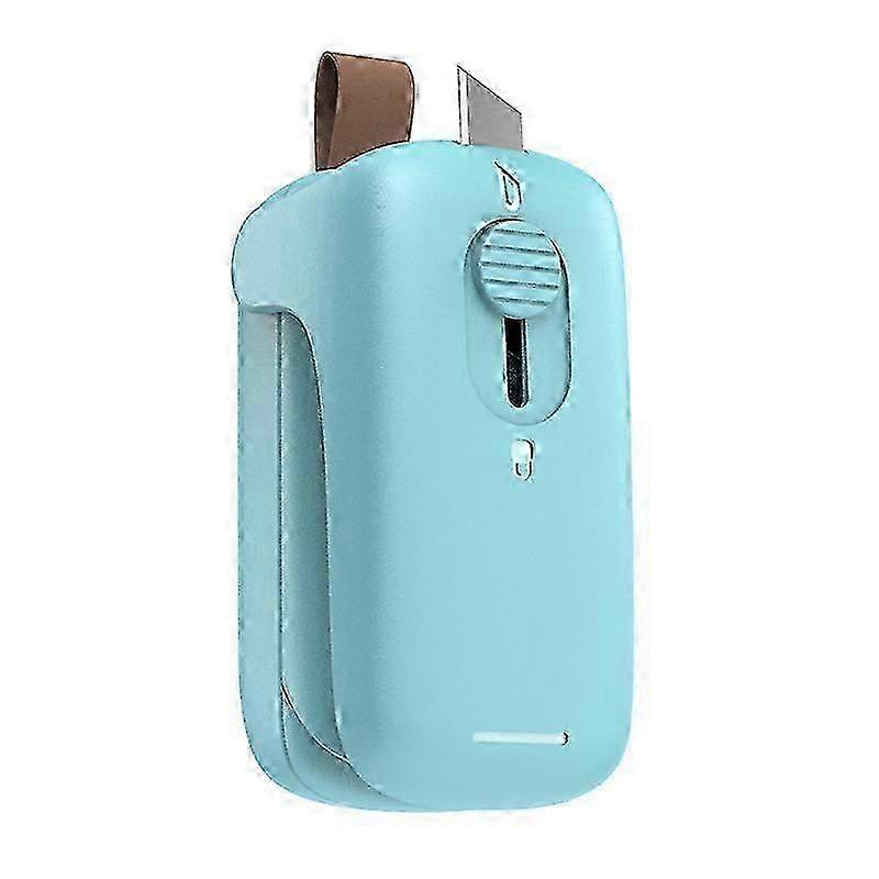 Compact Foil Sealing Machine with Cutter 2 in 1 for Resealable Bags and Snack Packs (Blue)