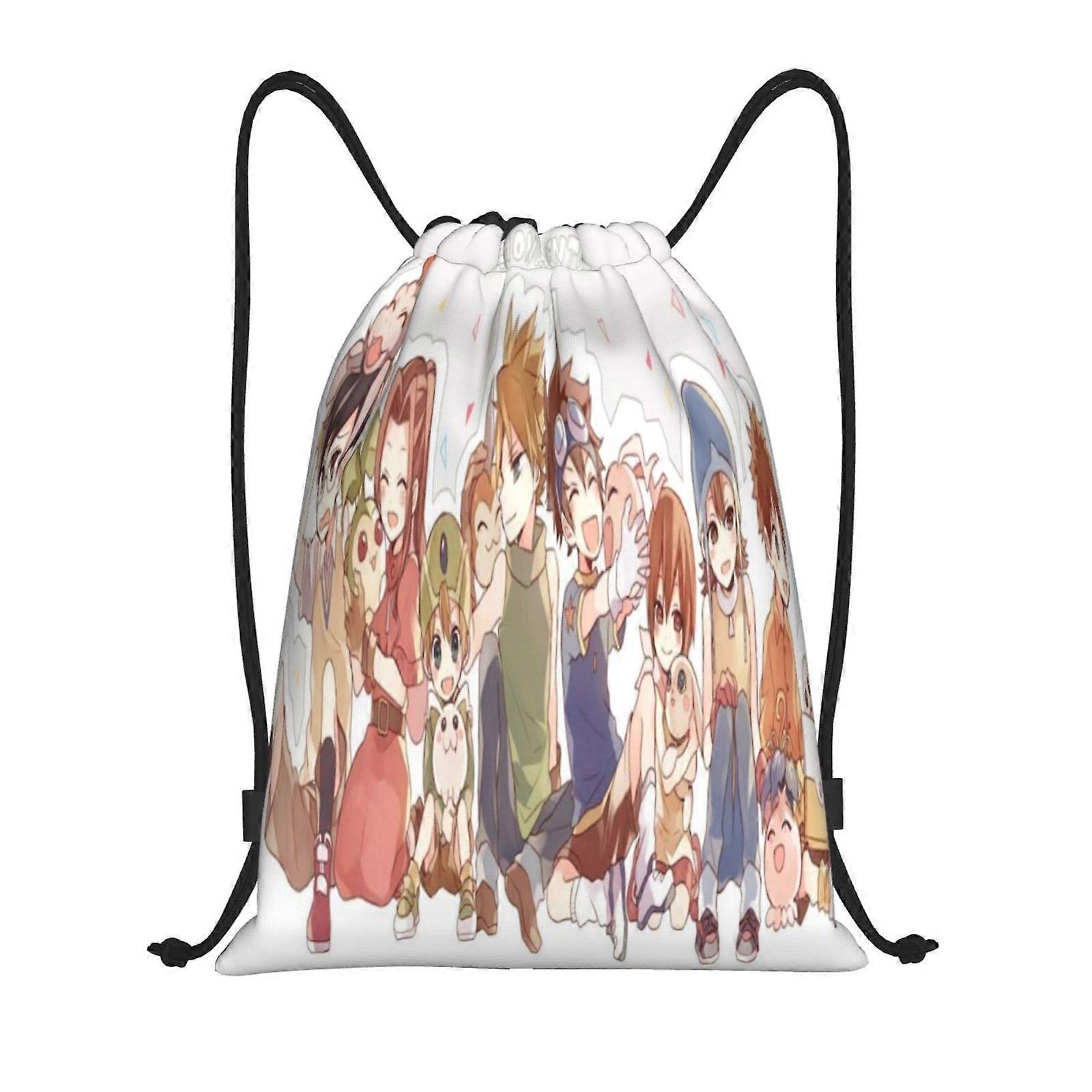 f30 Digital Monster Canvas double shoulder backpack easy to clean and carry, suitable for any outing j30