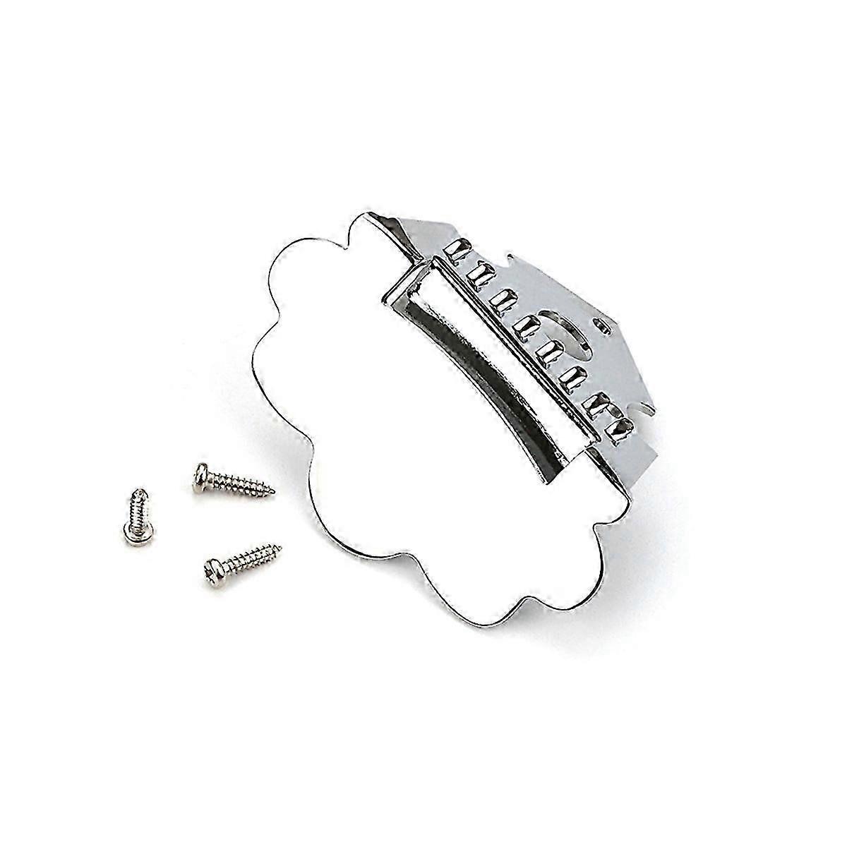 Silver Metal Mandolin Tailpiece for 8-String with Transducer Sound Pickup