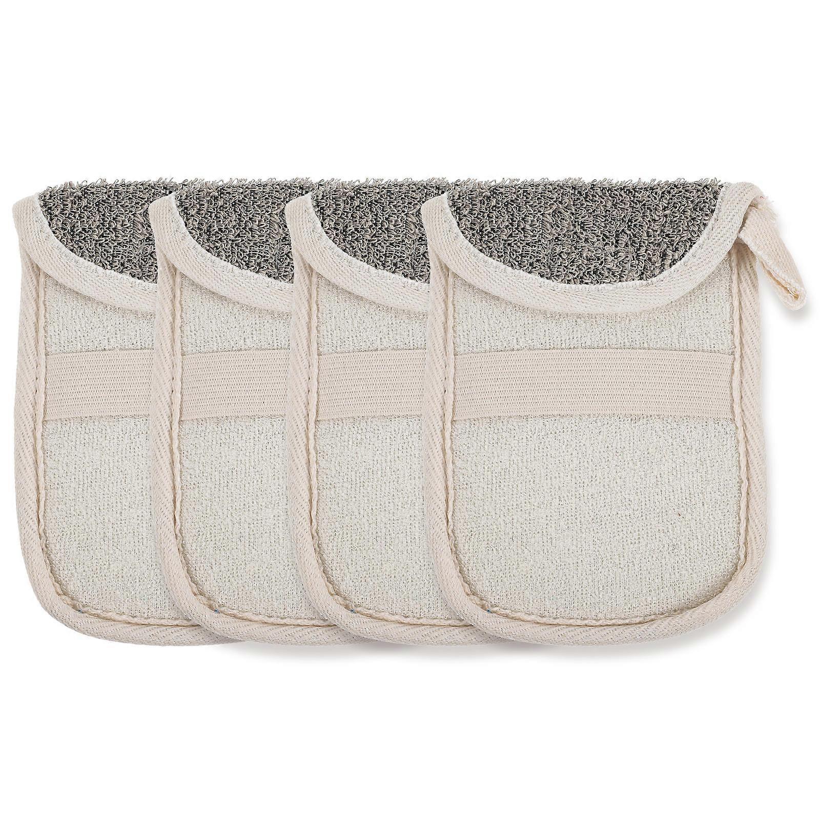 4pcs Durable Bath Soap Pouch with Exfoliating Foaming Mesh Bag for Shower