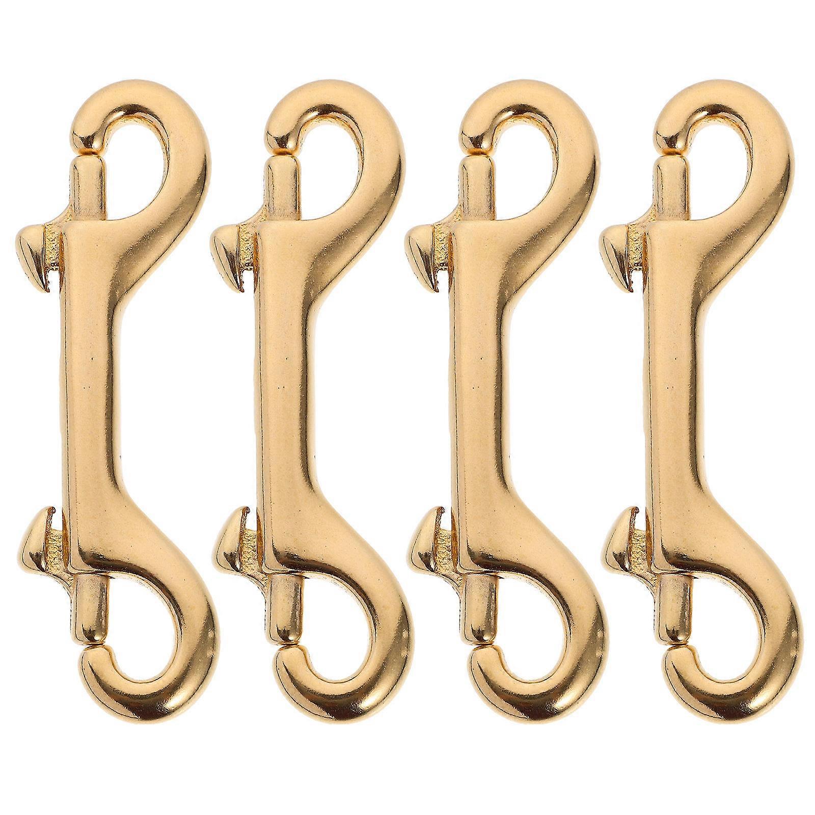 4pcs Heavy Duty Brass Lobster Clasp Trigger Hooks for Straps, Bags & Leathercraft – Durable Swivel Clips for Quick Connect/Disconnect