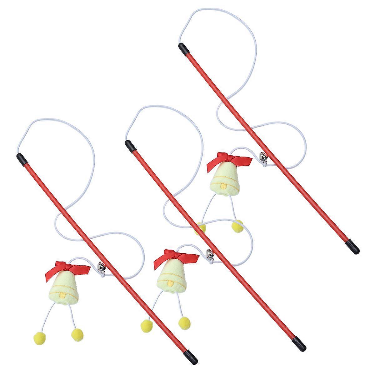 Christmas Themed Cat Toys Training Interactive Cat Pet Accessories Assorted Color Plastic Exercise Tool 3Pcs