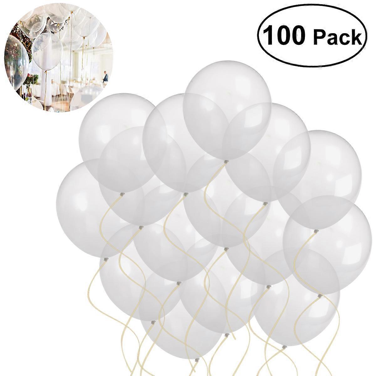 Clear Balloons Nuolux 12 Inch Bright Colored Elastic Latex For Celebrations Kids 50Pcs
