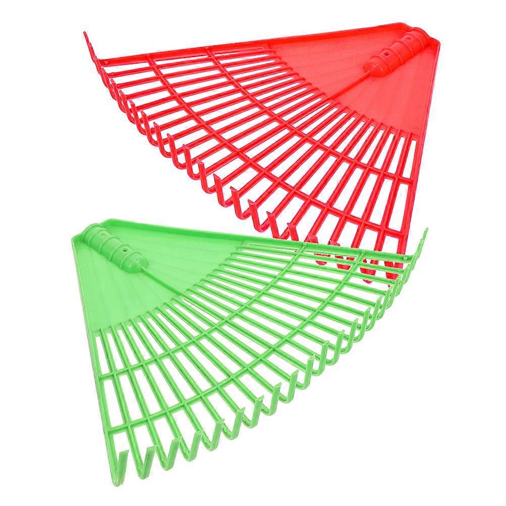 Rake for Pine Needles Gardening Tool Plastic Rake for Garden Work 2Pcs