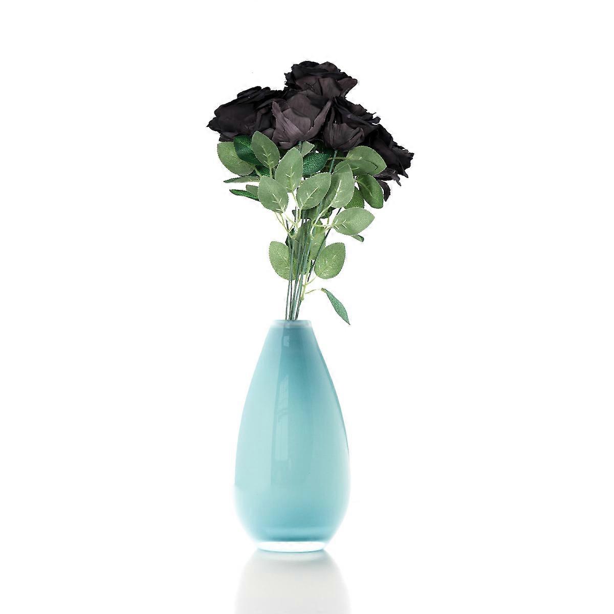 Fake Flower Bouquet Round Artificial Rose For Decoration Home Decor Black 45 x 20 x 10 Cm 1 Set