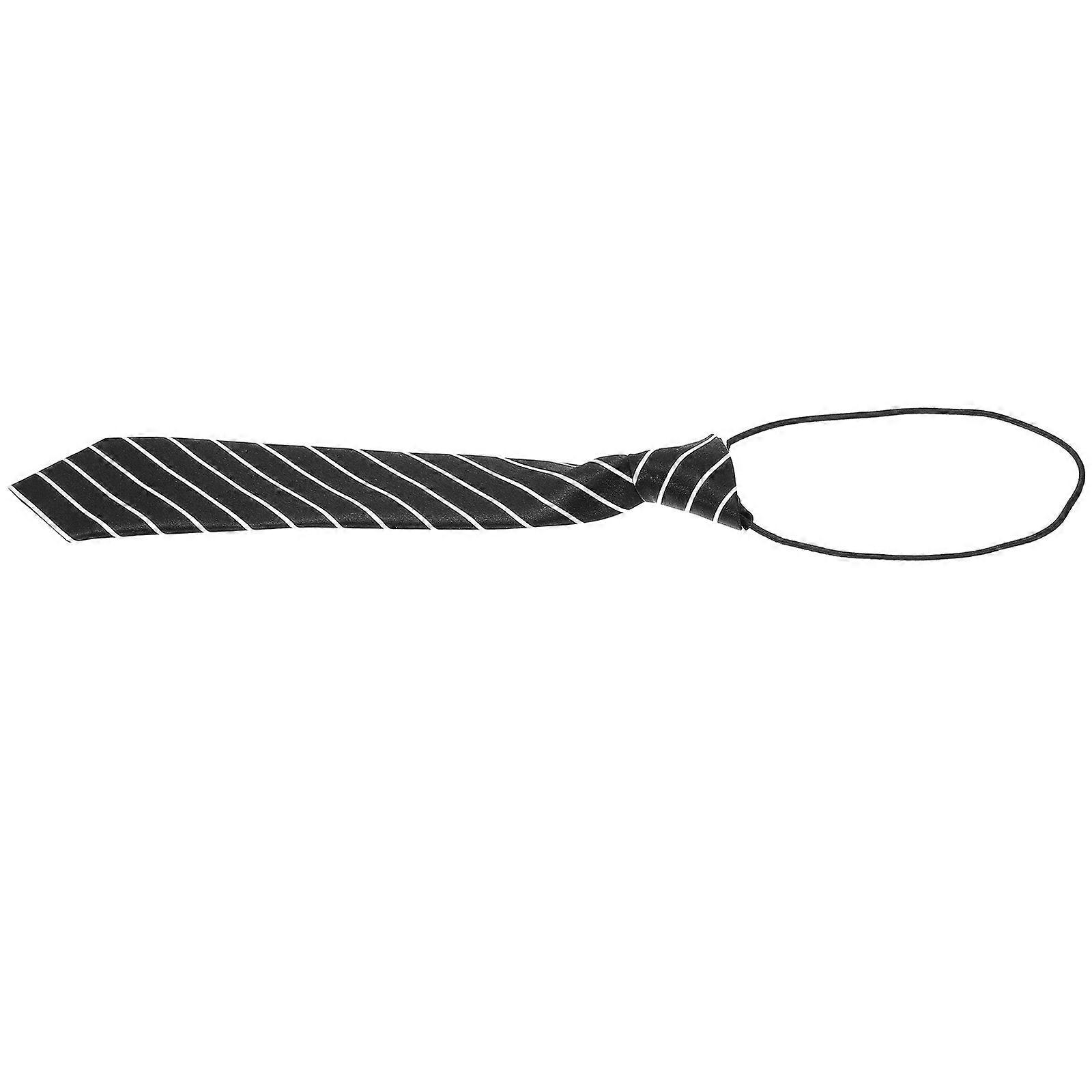 Business Formal Neckties Adjustable Stripped Pattern Polyester Boys Necktie For Formal Events 1Pack