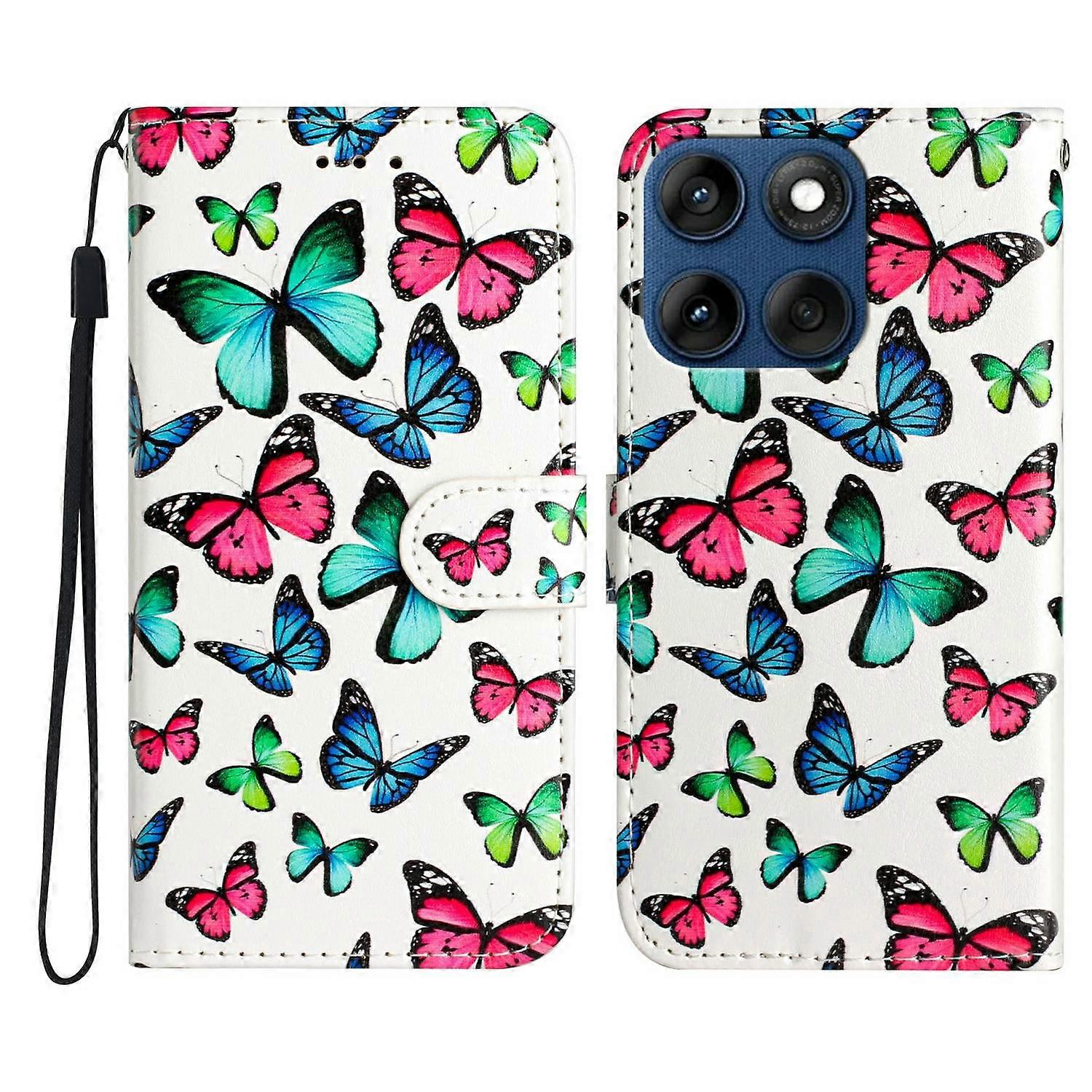 Wallet Case for Motorola Edge 60 5G/60s 5G/60 Fusion 5G Printed Pattern PUand Phone Cover