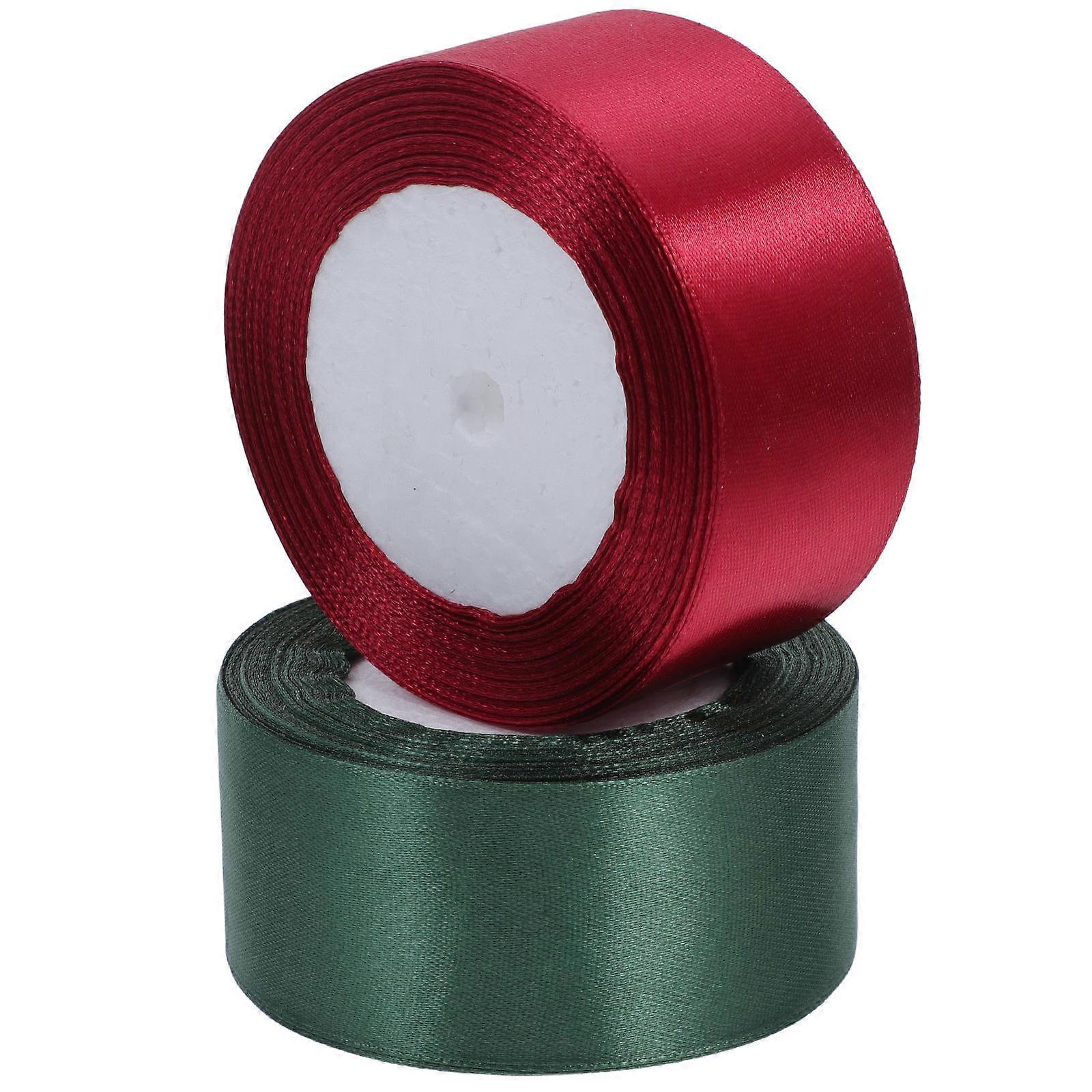 Ribbon For present Wrapping Wide Ribbon Diy Craft Home Decoration Bow Making 2 Rolls Polyester Simple And Elegant Any Occasion