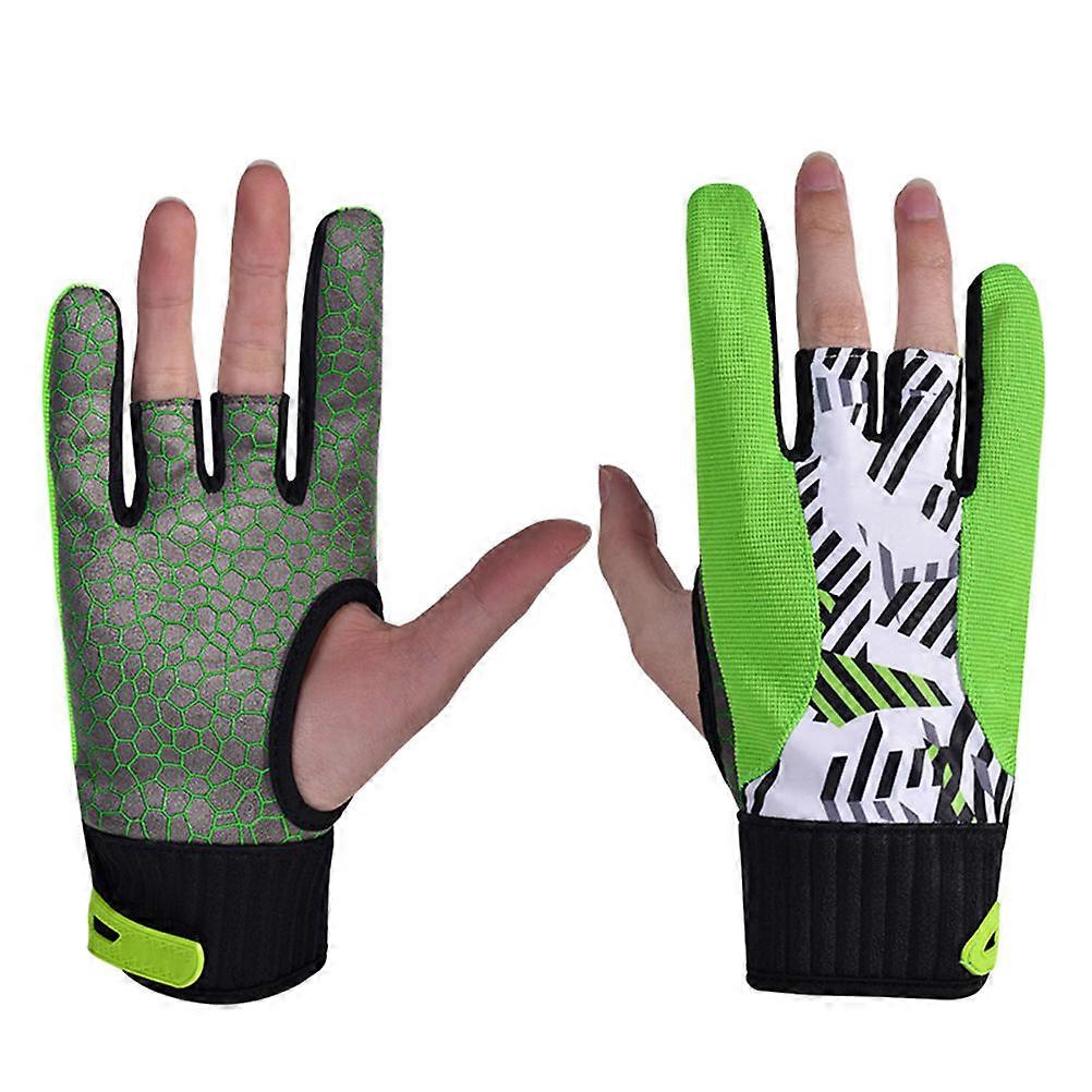 Professional Anti-slip Bowling Gloves Flexible Bowling Swing for Sports Enthusiasts Size L Pair