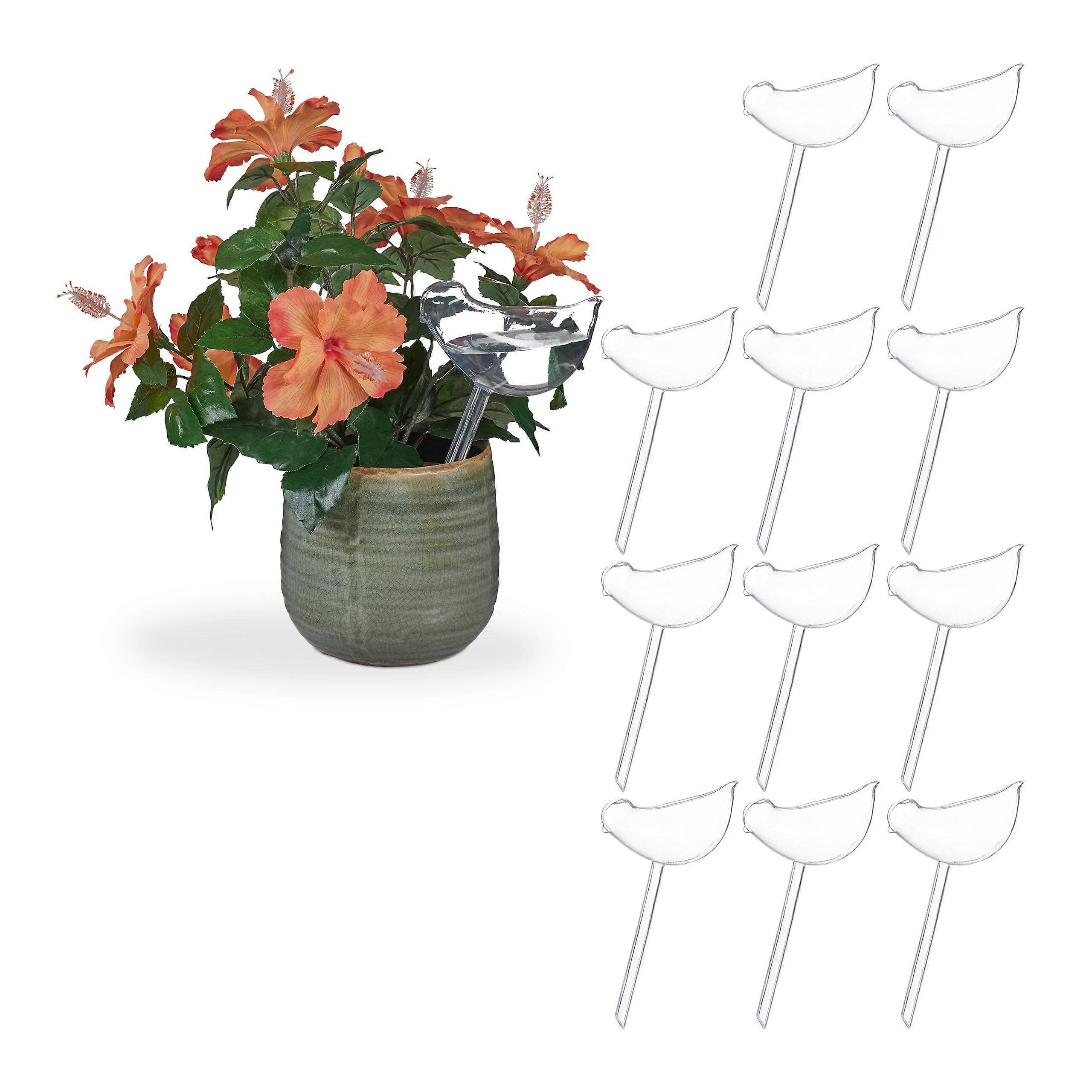 8 x Automatic Water Dispensing Watering Globes Bird Shape 200ml Watering Balls Transparent Transparent 8 Ref: 6538