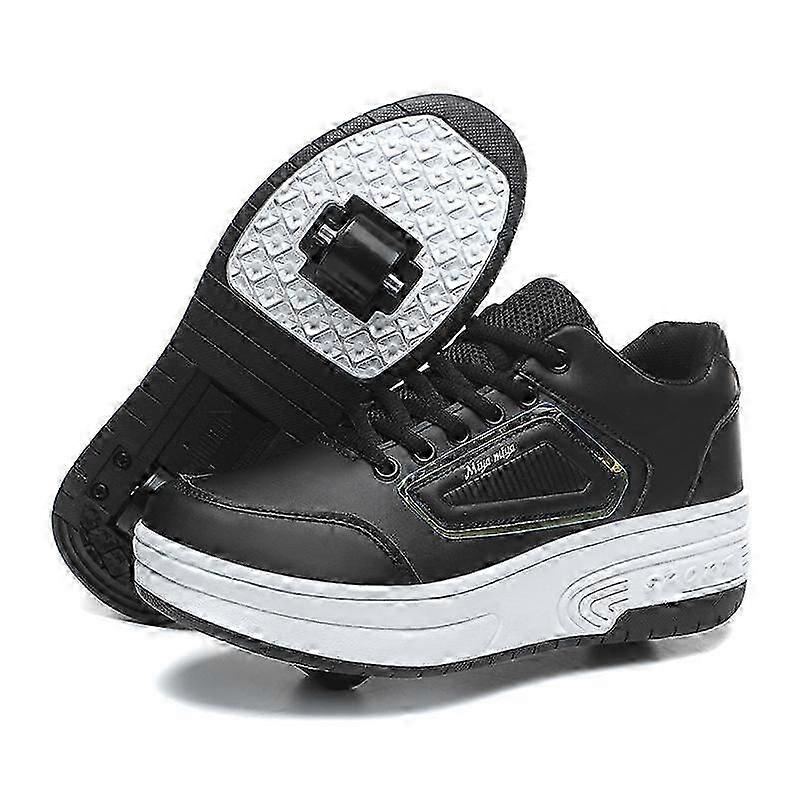 Barn Junior Rullskridskoskor Barn Sneakers med två hjul Pojkar Flickor Hjul Skor Vuxen Casual Pojkar Skor