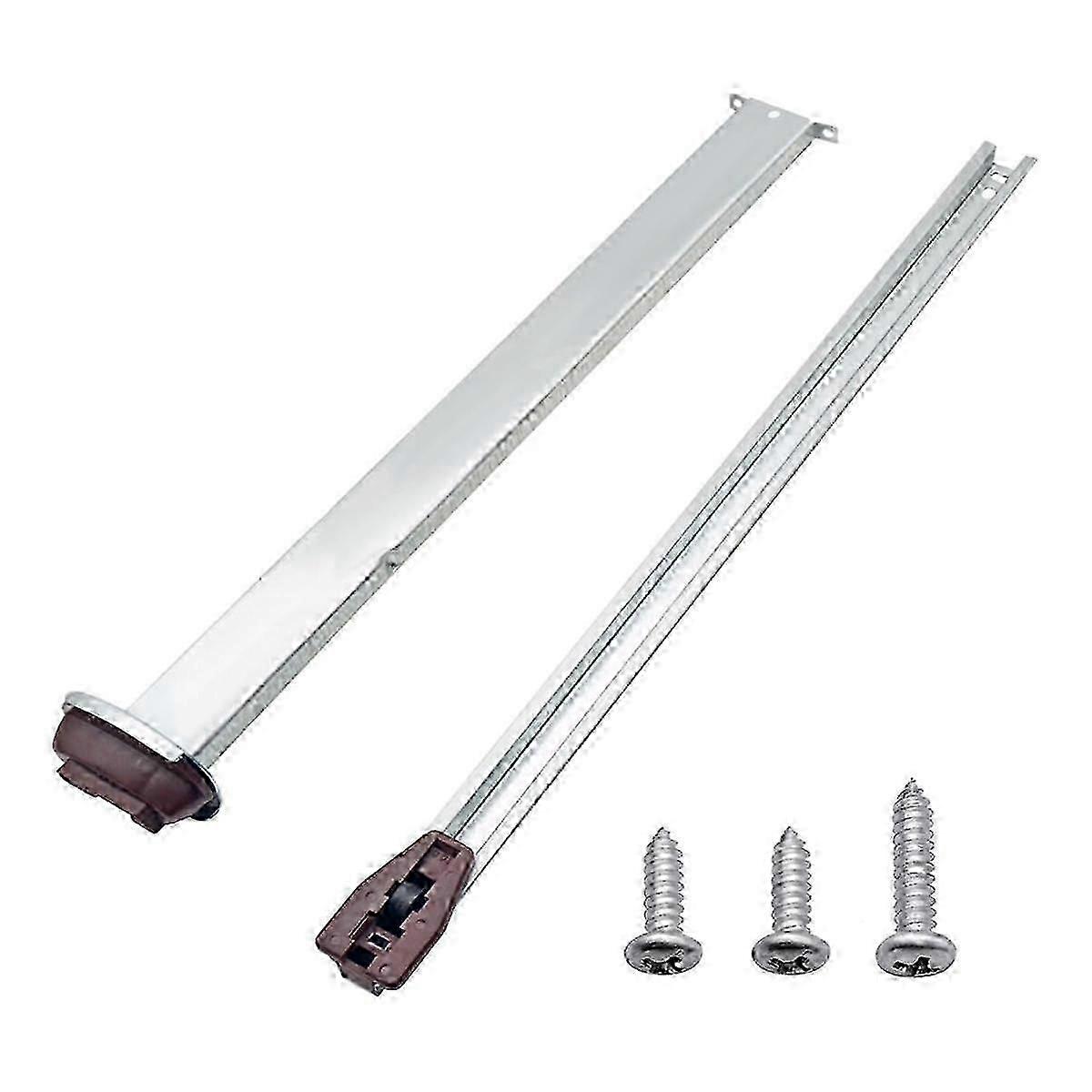 Metal Drawer Slide Replacement for Various Dressers and Nightstands, Drawer Track and Rail Kit with Metal Support Plate