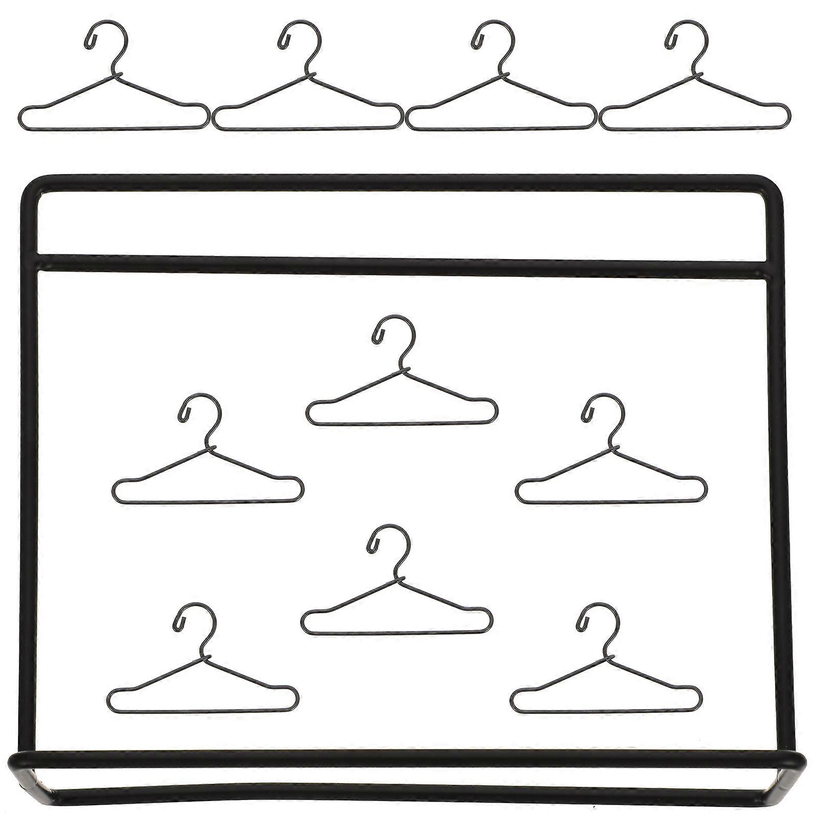 Miniature Doll Clothing Hanger Rack – Sturdy & Smooth Design for Dollhouse Accessories and Miniature Clothing Display