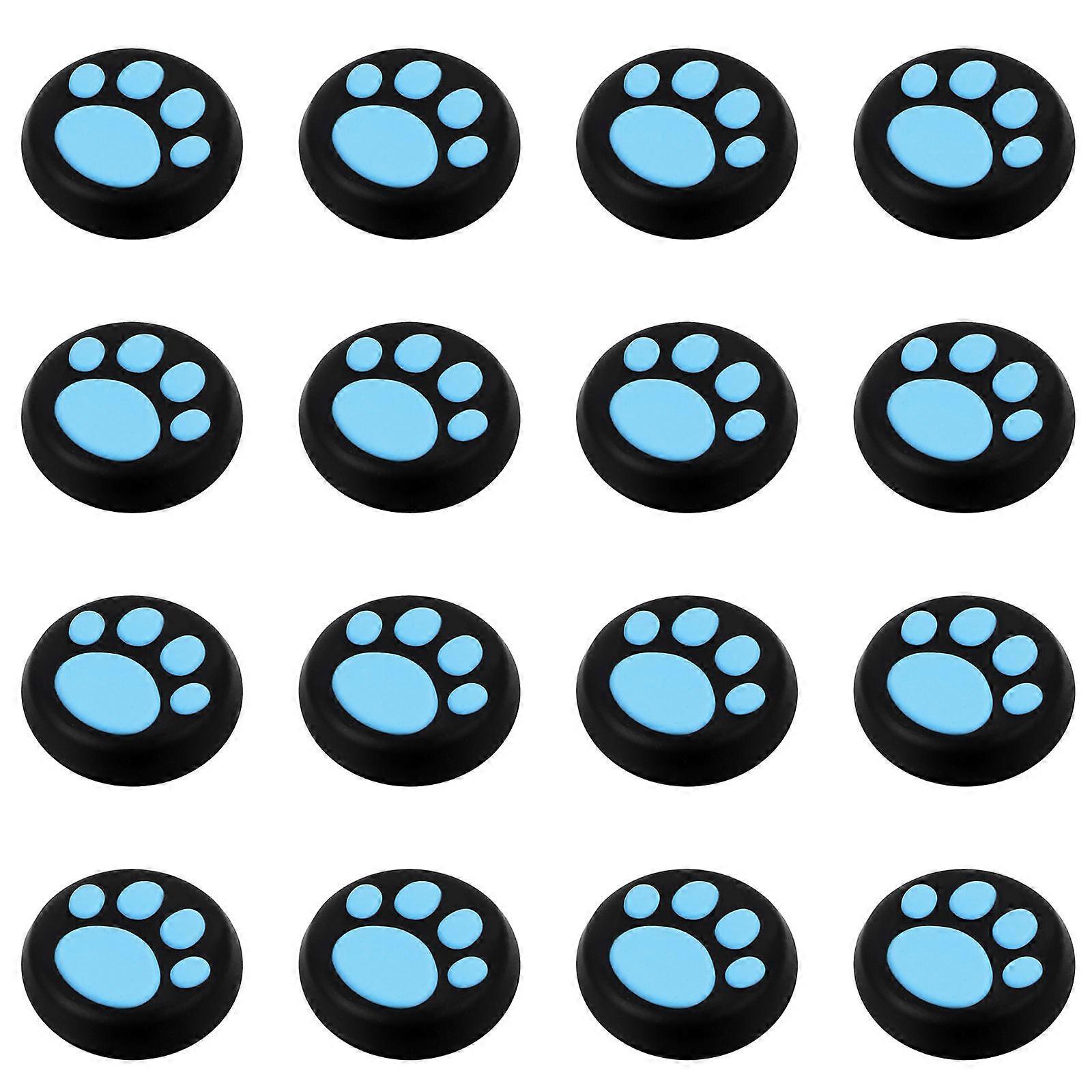 Wear-Resistant Joystick Caps Unique Protection Cat Claw Gamepad Joysticks Blue 2.1x2.1cm Increase Accuracy 16Pcs