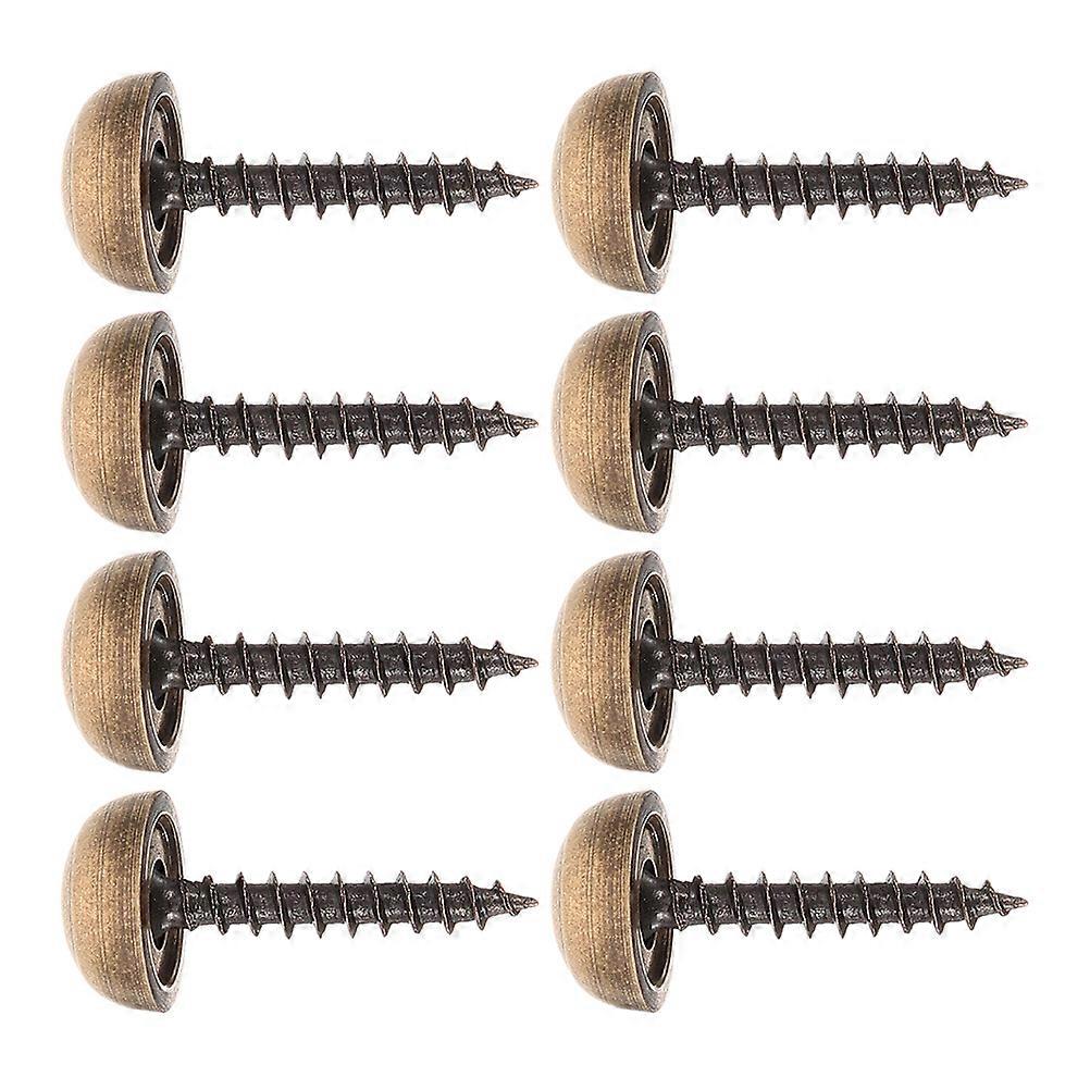 8pcs Brass Decorative Screws with Caps – Self Tapping Fasteners for DIY, Crafts, Mirror Fixings & Concealing Imperfections