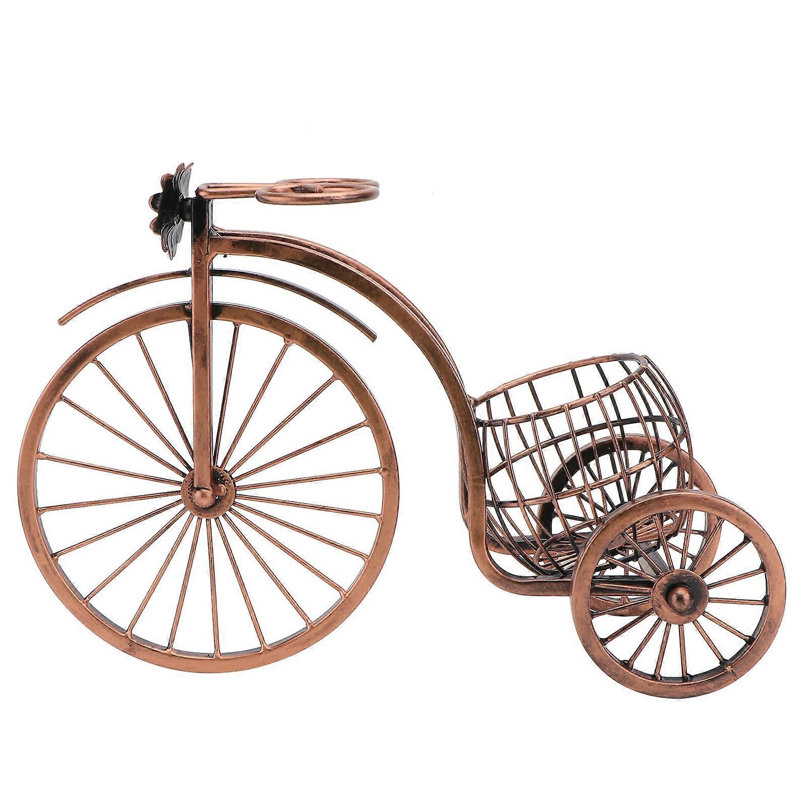 Rack Display Retro Rack Vintage Tricycle Shaped Home Decoration Indoor For Living Room 1Pc