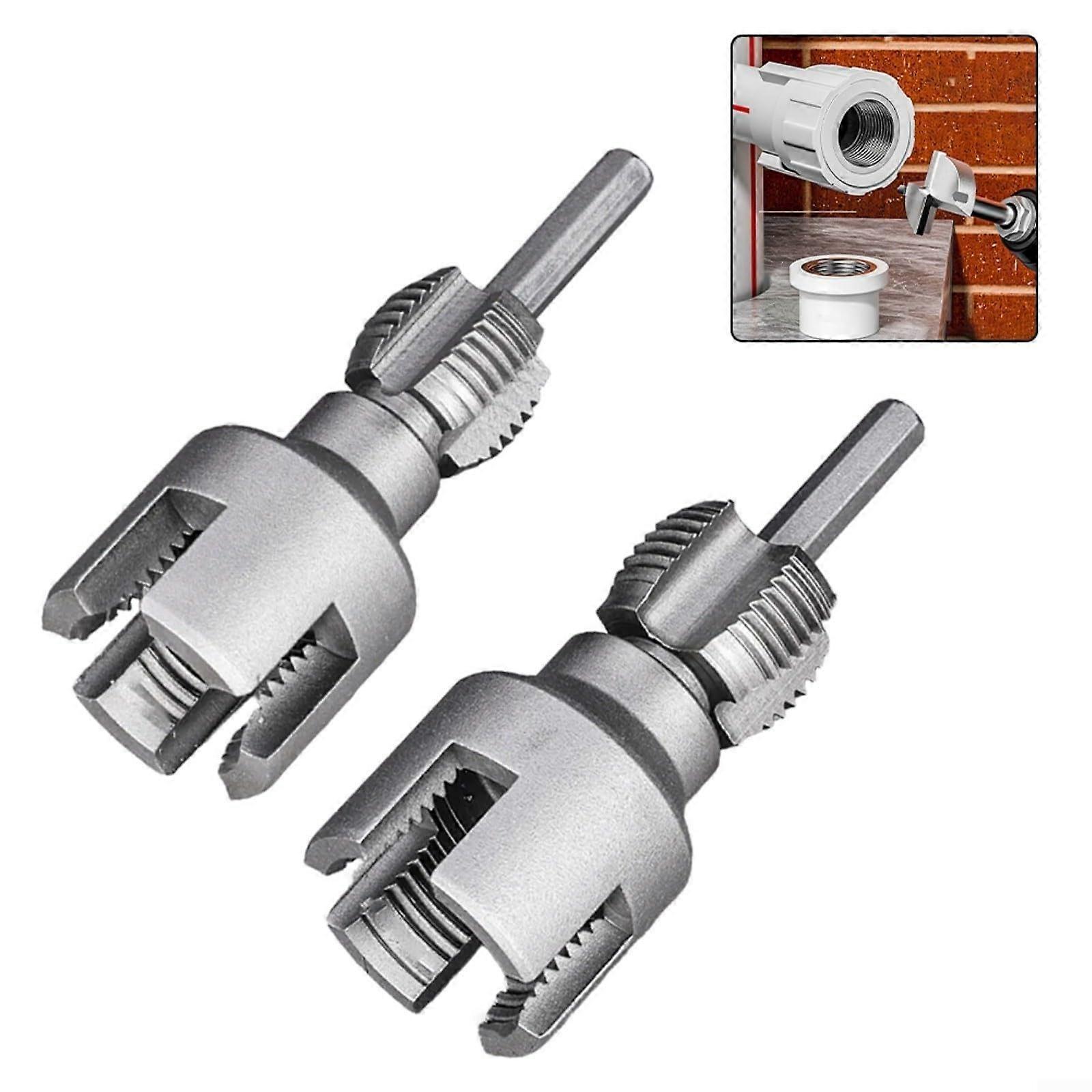 1/2'' and 3/4'' water pipe internal and external thread cutters, pipe threading tool (1/2''3/4'') (2 pieces 1/2'')