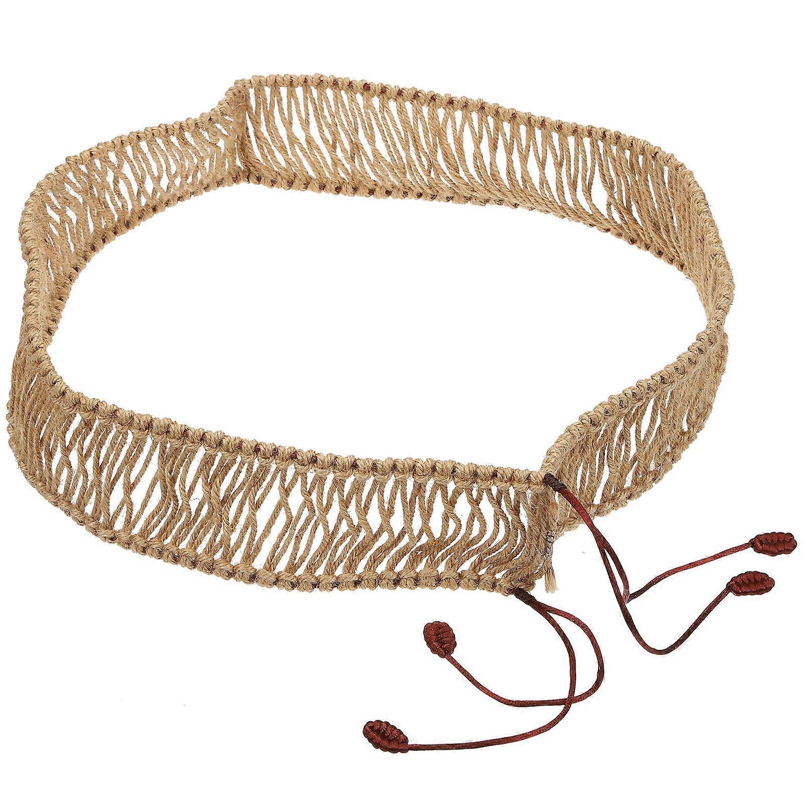 Ethereal Drum Hemp Rope Sleeve Vintage Style Rattan Protective Cover for Steel Tongue Drum – Decorative Accessory for Music Enthusiasts